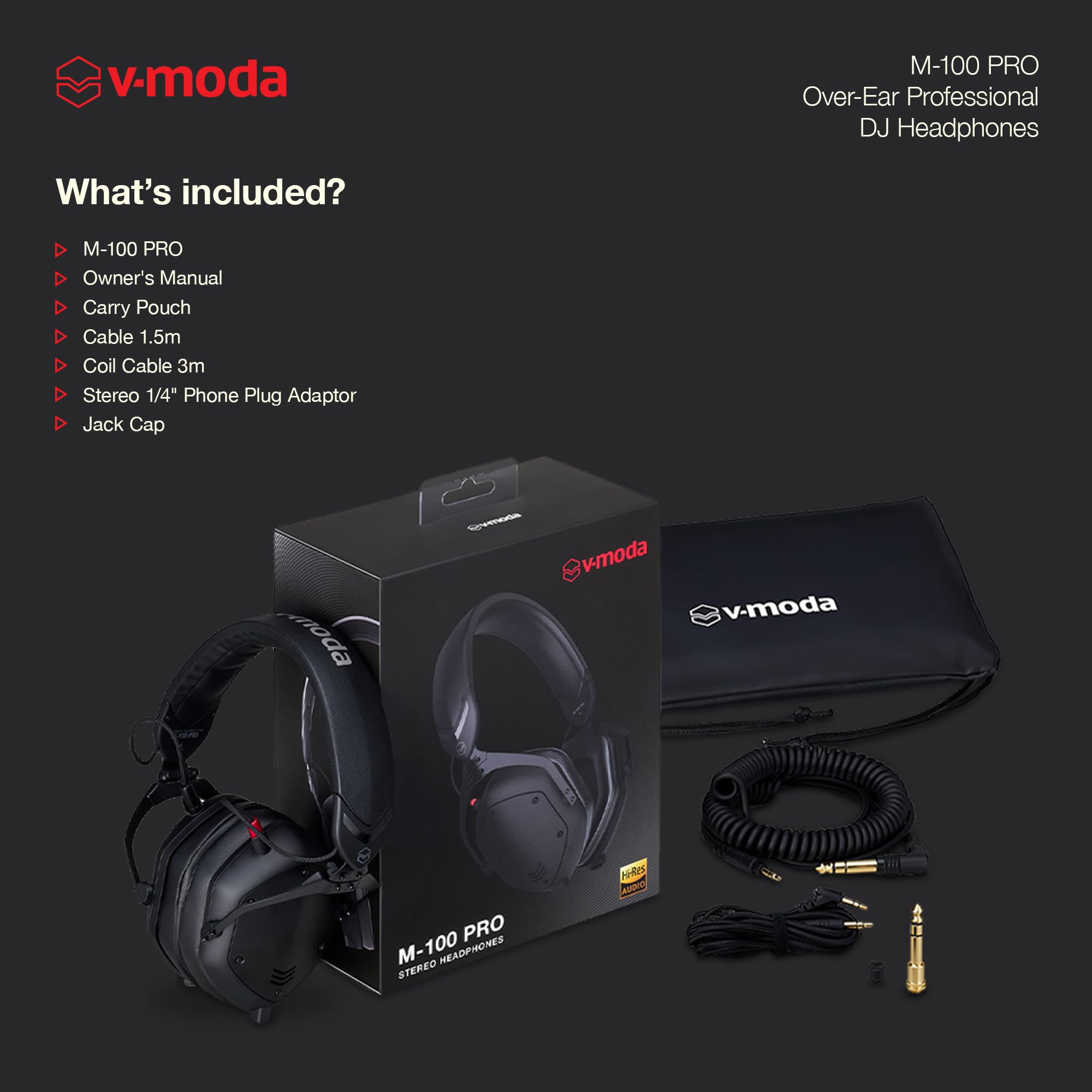 V-MODA ブイモーダ M-100PRO DJモニターヘッドホン V-MODA | M-100 PRO