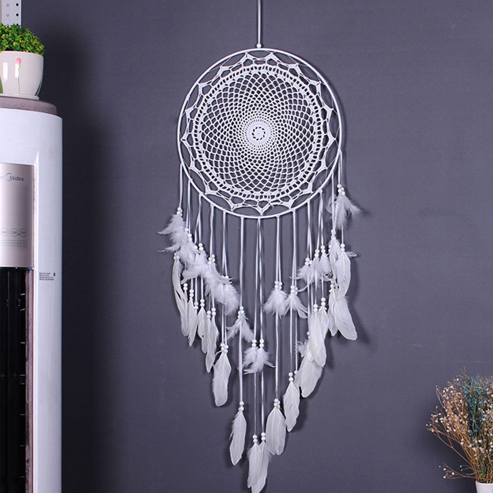 Atrapasueños blanco puro estilo nórdico para llenar de paz y armonía tu hogar