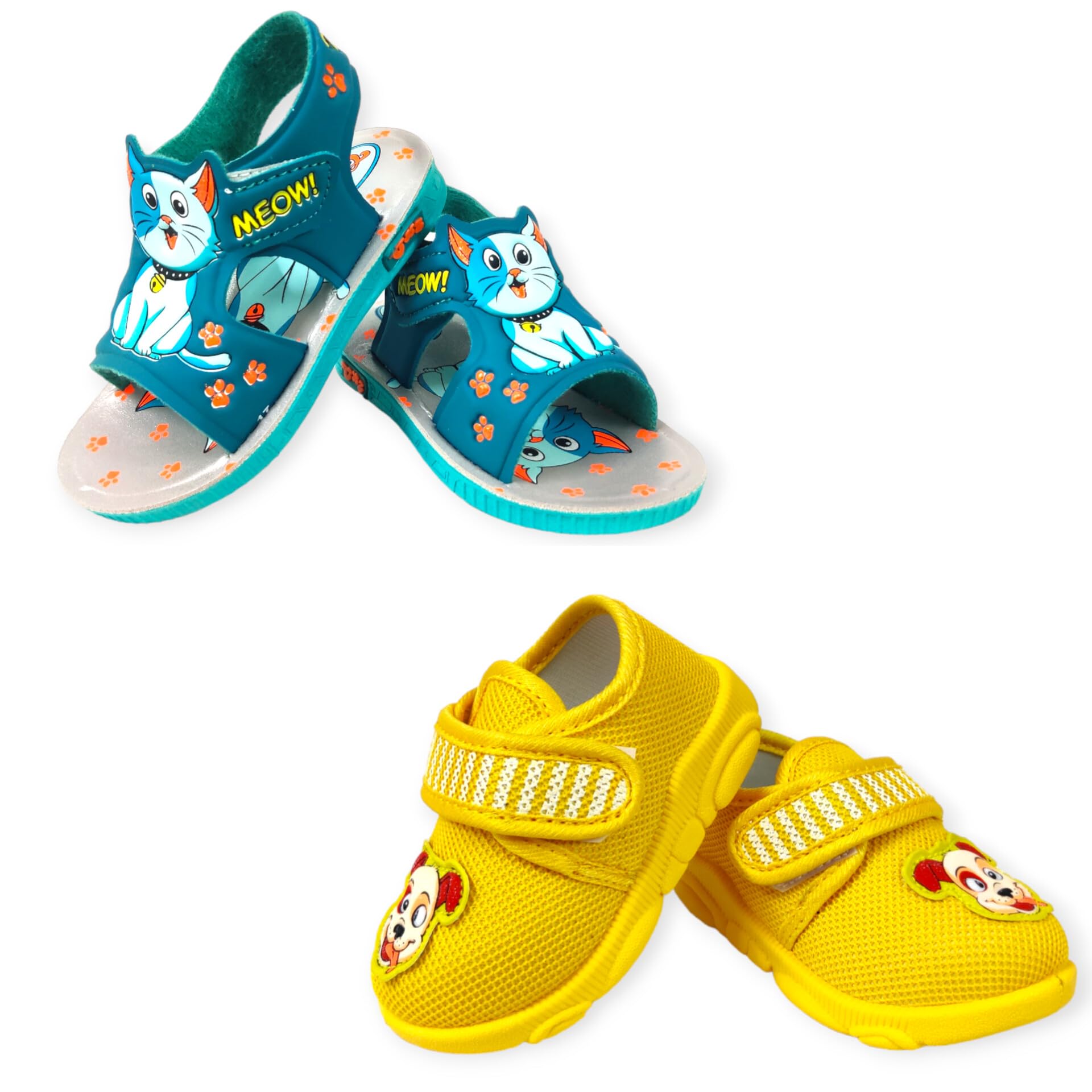 coolz Kids Chu-Chu Sound Musical Sandals and Shoes Combo (2 Pairs) for Baby Boys and Girls-picture-27