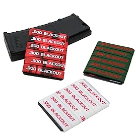 Aolamegs 300 Blackout Magazine Marking Band 6 Pack (Red Black-White)