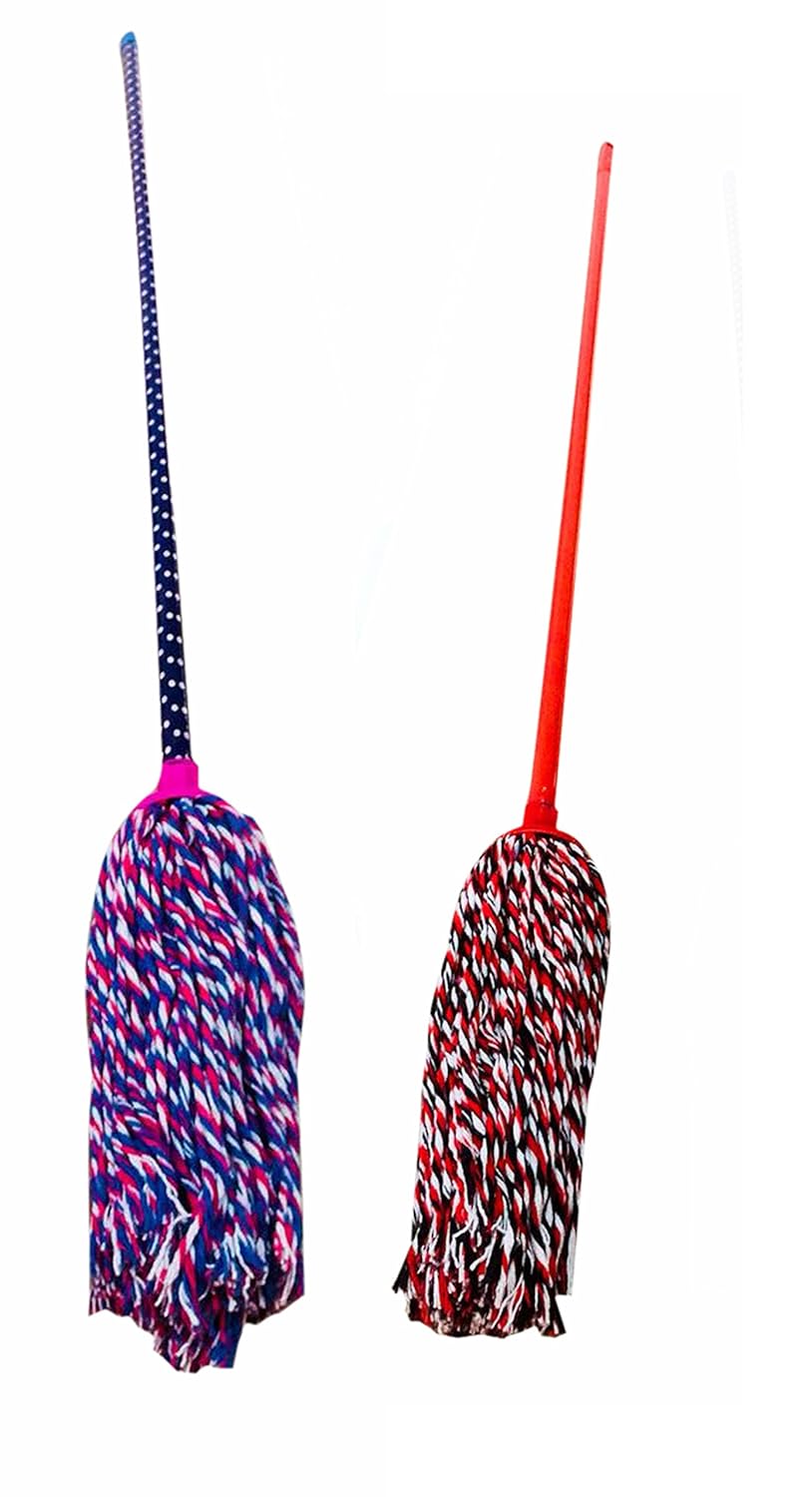S.V MOP Enterprises Multi Color Mop Stick (Pack of 2) Amazon.in Home Improvement