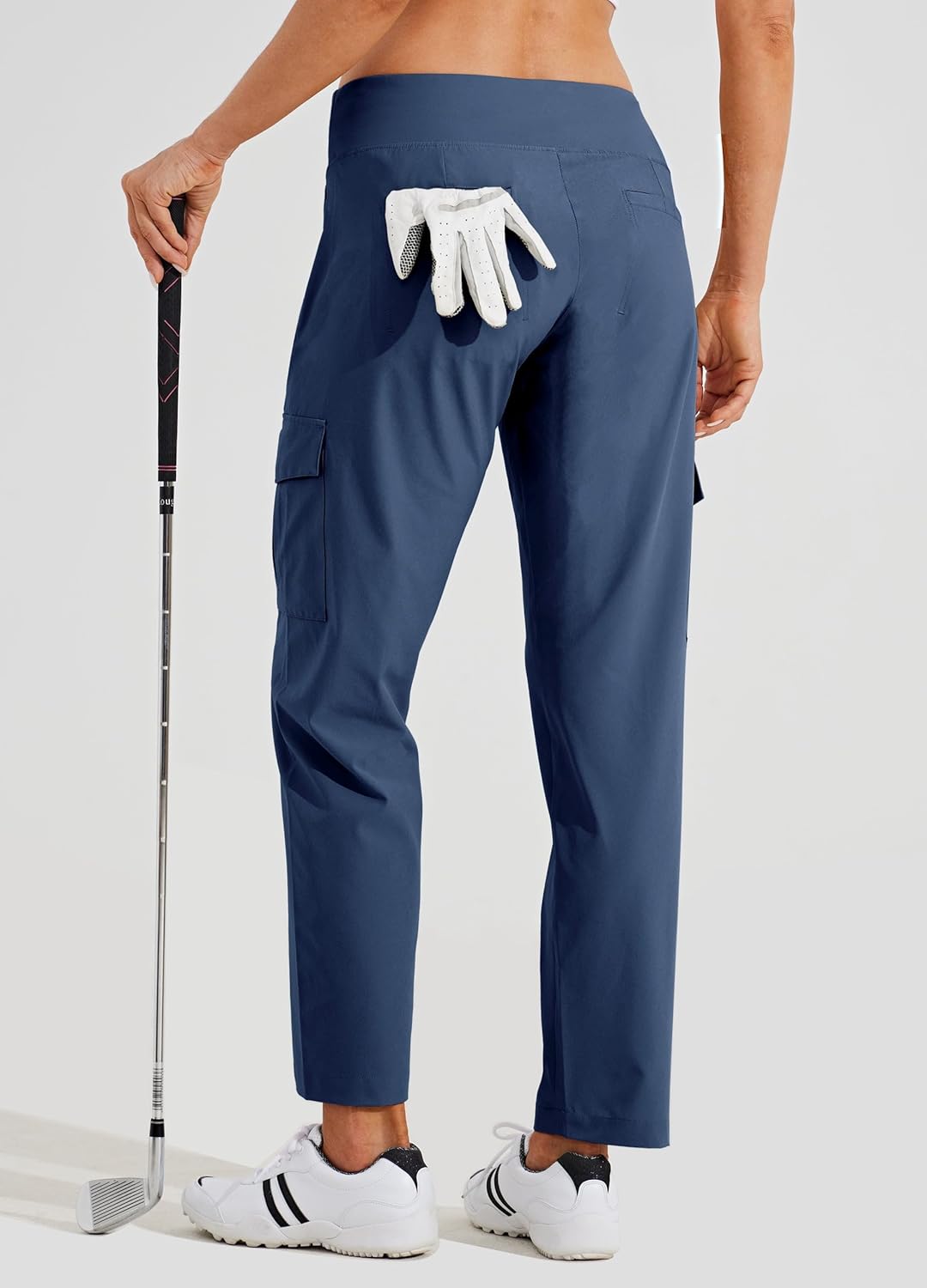 Willit Women's Golf Pants with Pockets Athletic Quick Dry Pants Lightweight Cargo Travel Water Resistant - Image 2