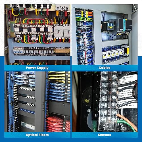Miniatura 7 de CGELE 6 juegos de bloques de terminales, 6 piezas de 456 posiciones 600 V 15 A bloque de terminales de tornillo de doble fila + 6 tiras de barrera