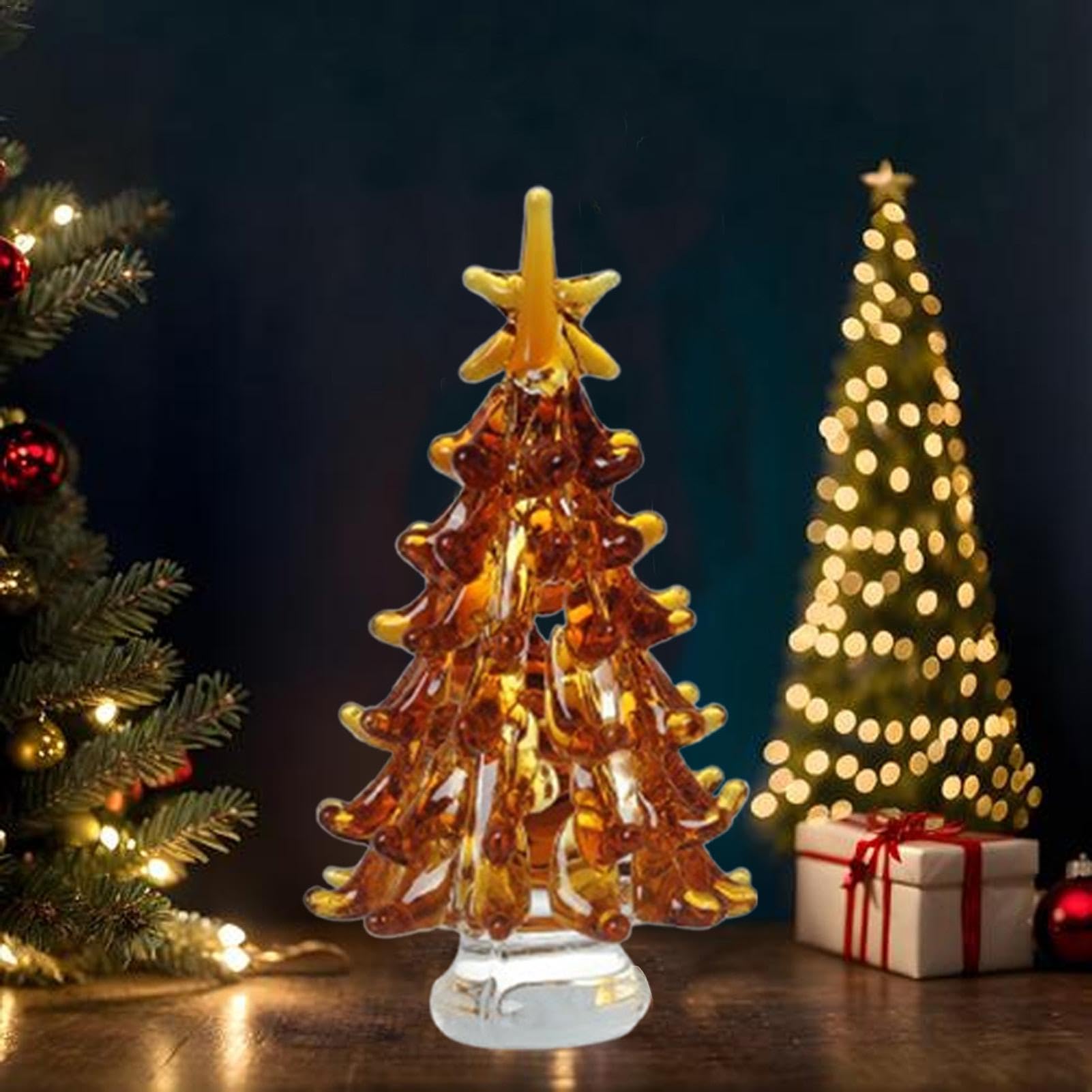 Lot De 3 Décorations De Noël En Verre - Petits Sapins Miniatures Pour Table, Sapin Ou Décoration Intérieure - 6