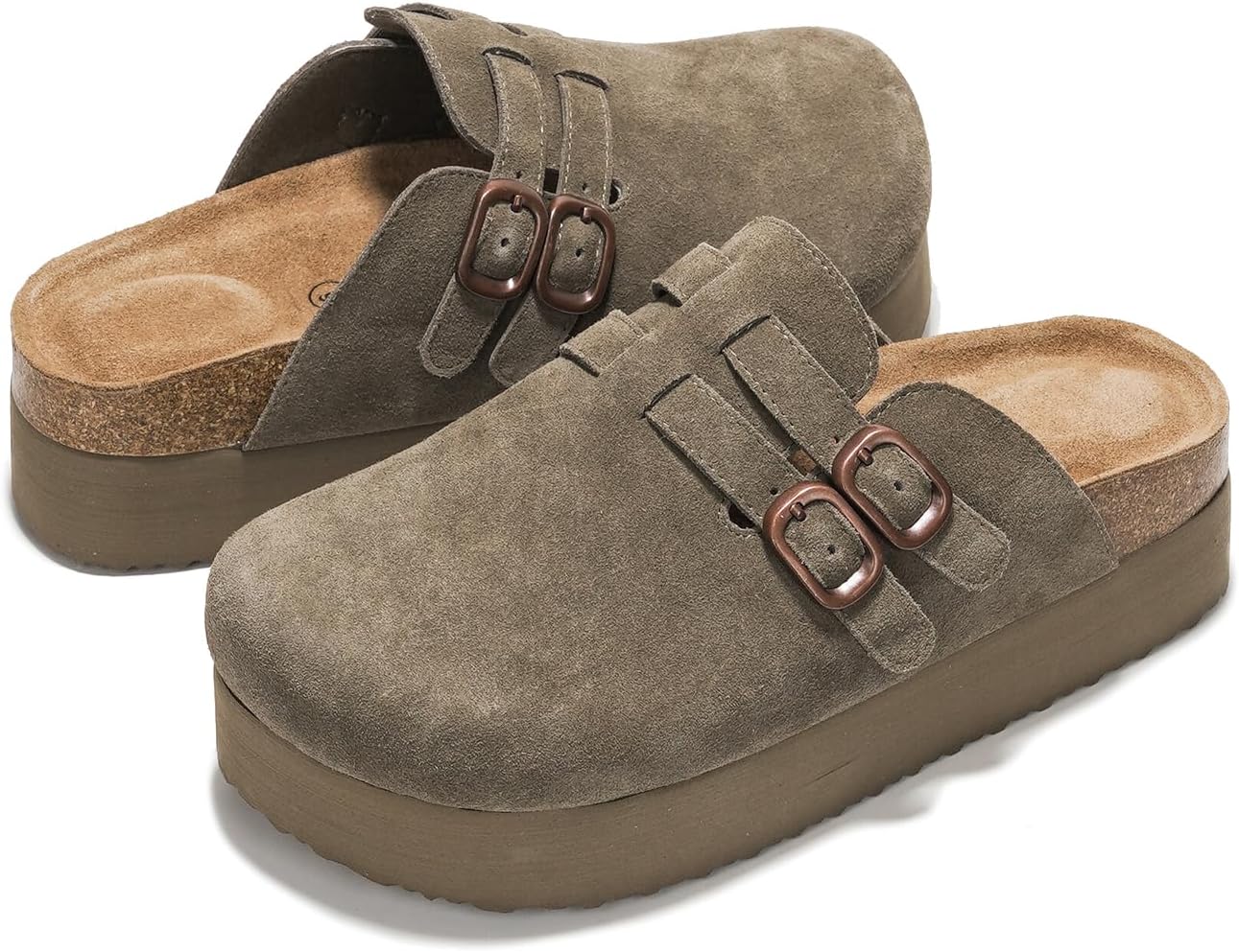 Project Cloud 100% Genuine Leather Clogs for Women - Wedge Womens Clogs Platform Sandals with Memory Foam Insole - Heeled Mules for Women 2026 (Stephi) - Image 6