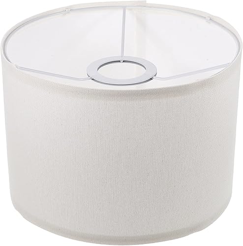 Pantalla de lámpara de tela, pantalla redonda, tambor pequeño, pantallas de tela, pantallas de lámpara de barril para lámparas de mesa, lámparas de