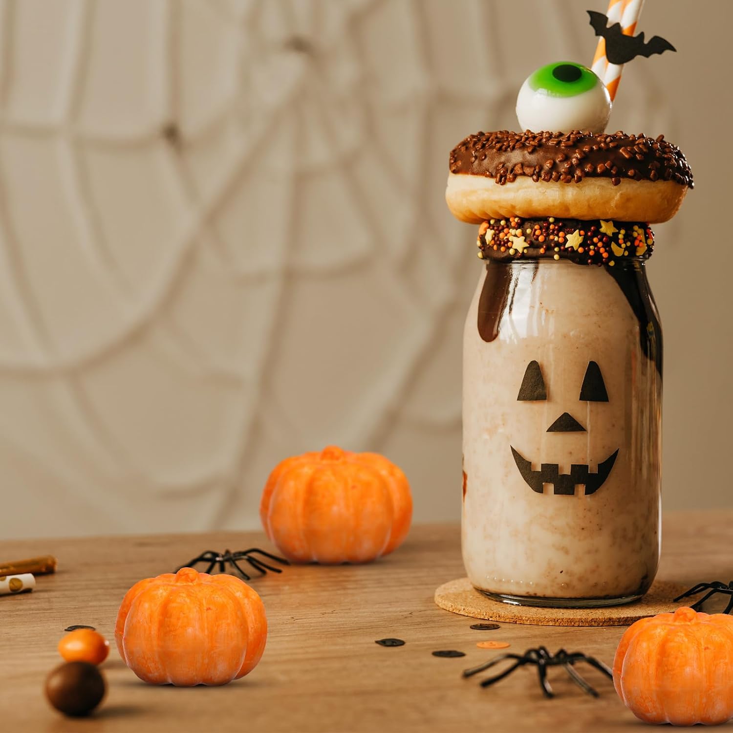 Cabilock 20pcs DIY Emulation Pumpkin, White Foam Artificial Pumpkins Crafs, Decorating Painting Carving Fake Vegetable Models, Scene Layout Ornament for Halloween Autumn Fall Harvest Thanksgiving