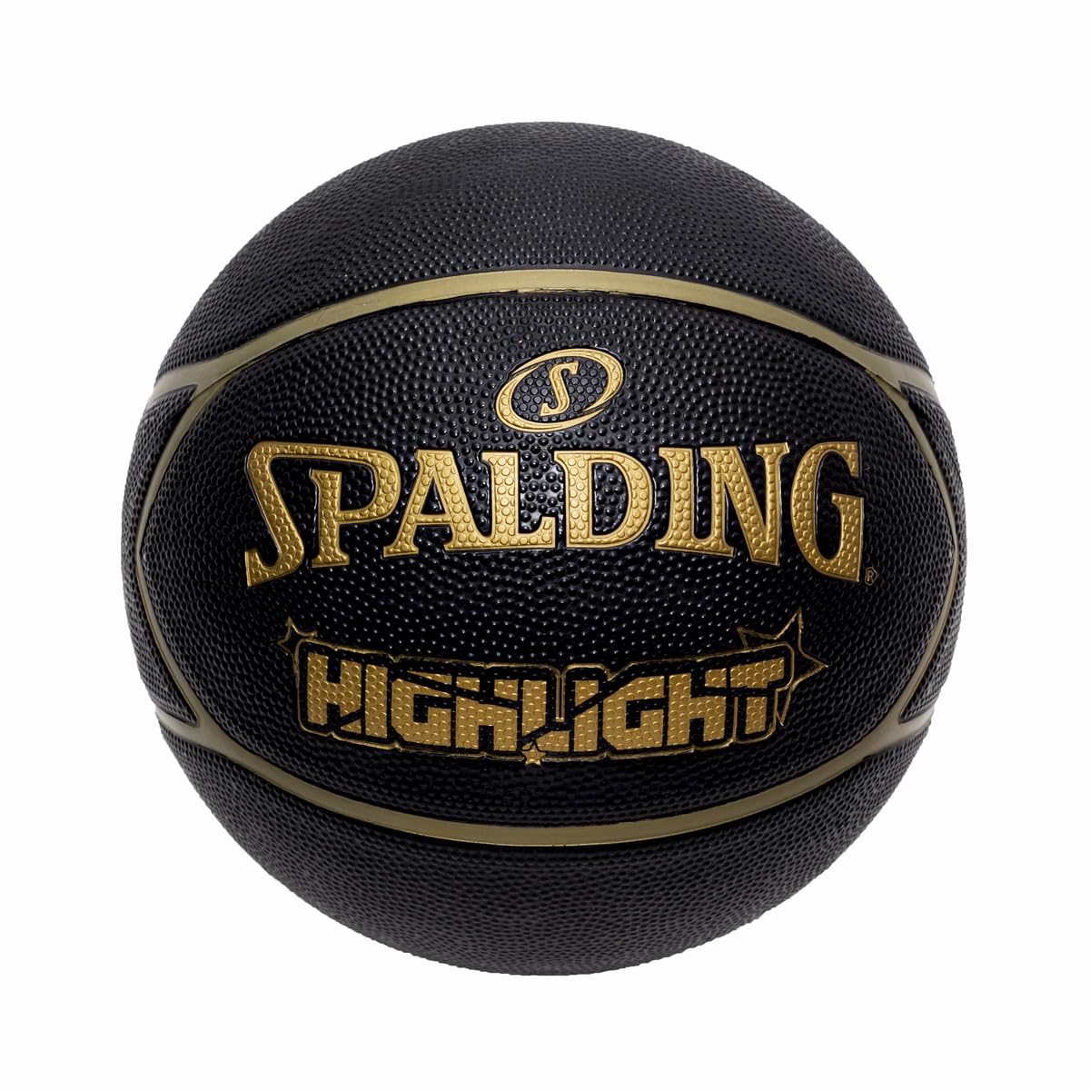Spalding Highlight Black/Gold Rubber Outdoor Basketball, Size 7 (29.5") (B0948GG4L2) Amazon Price History, Amazon Price Tracker