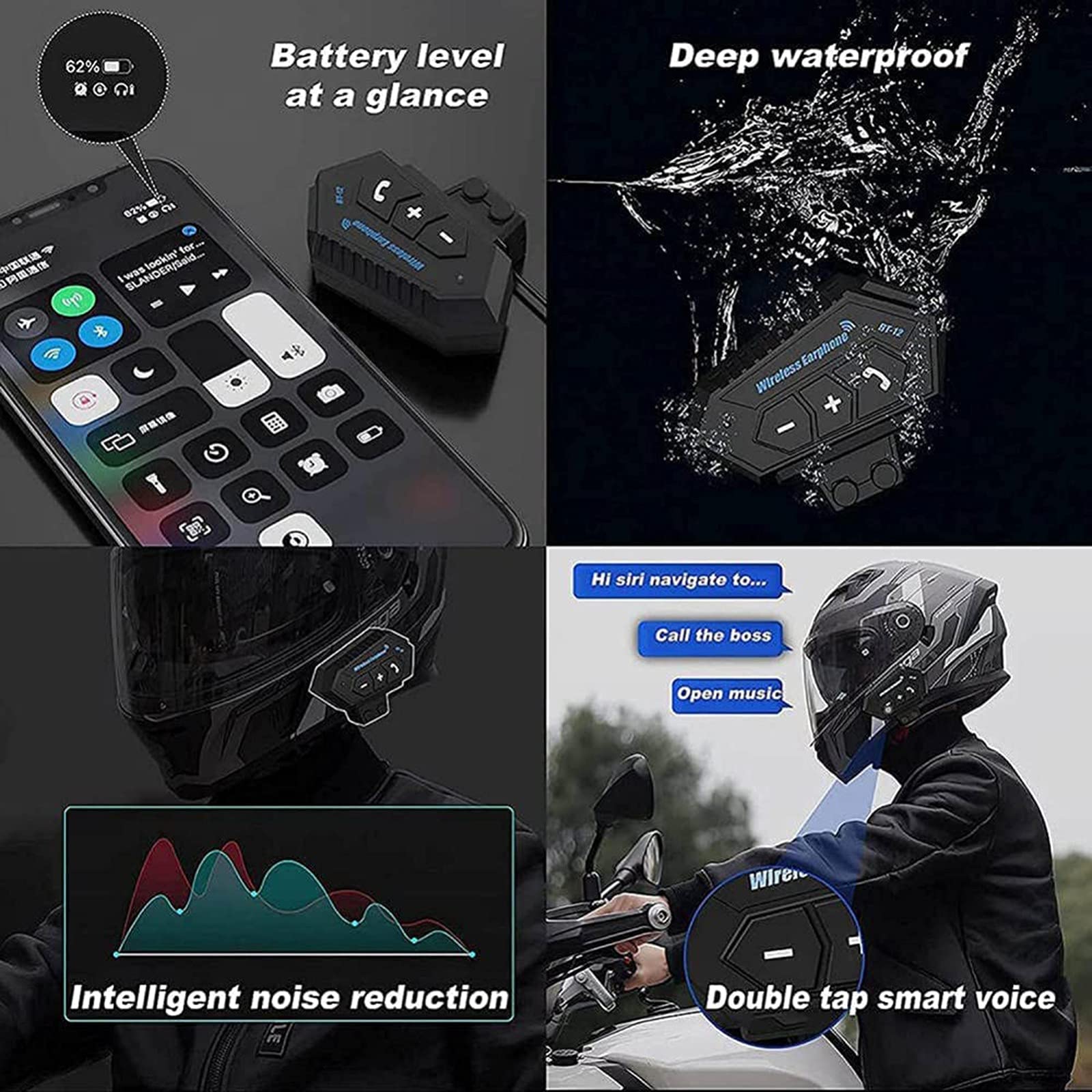 Bluetooth-Opklapbare Motorhelmen - DOT/ECE-Goedgekeurd - Modulaire Anticondens-Motorhelm Met Dubbel Vizier Voor Heren En Dames - Motocross-Scooter Bromfiets Street Bike Racing-Crashhelm B,XXXL