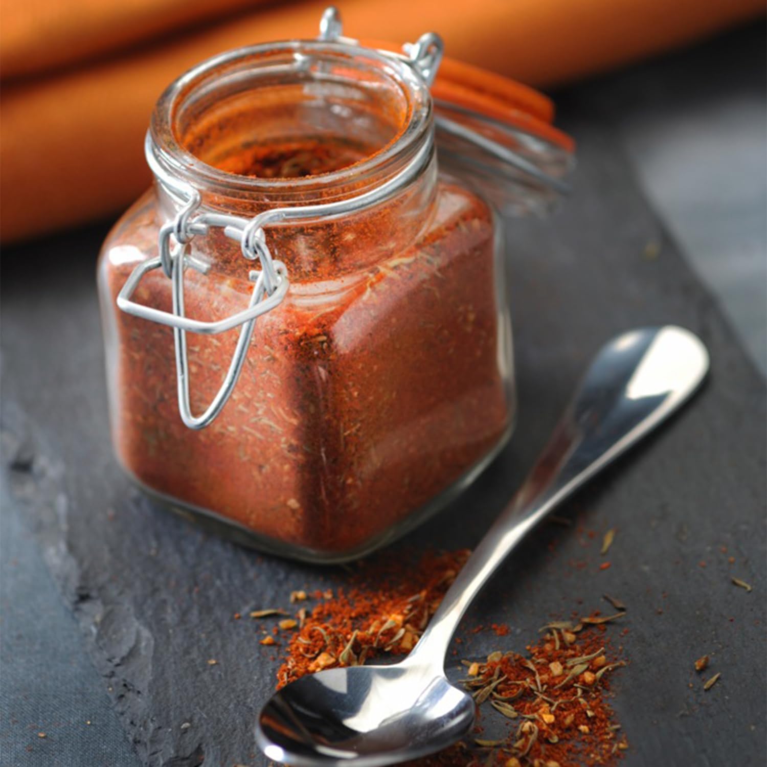 Kilner Square Clip Top Spice Jar, 2-Fl Oz, 70 ml, Clear, 140 gram