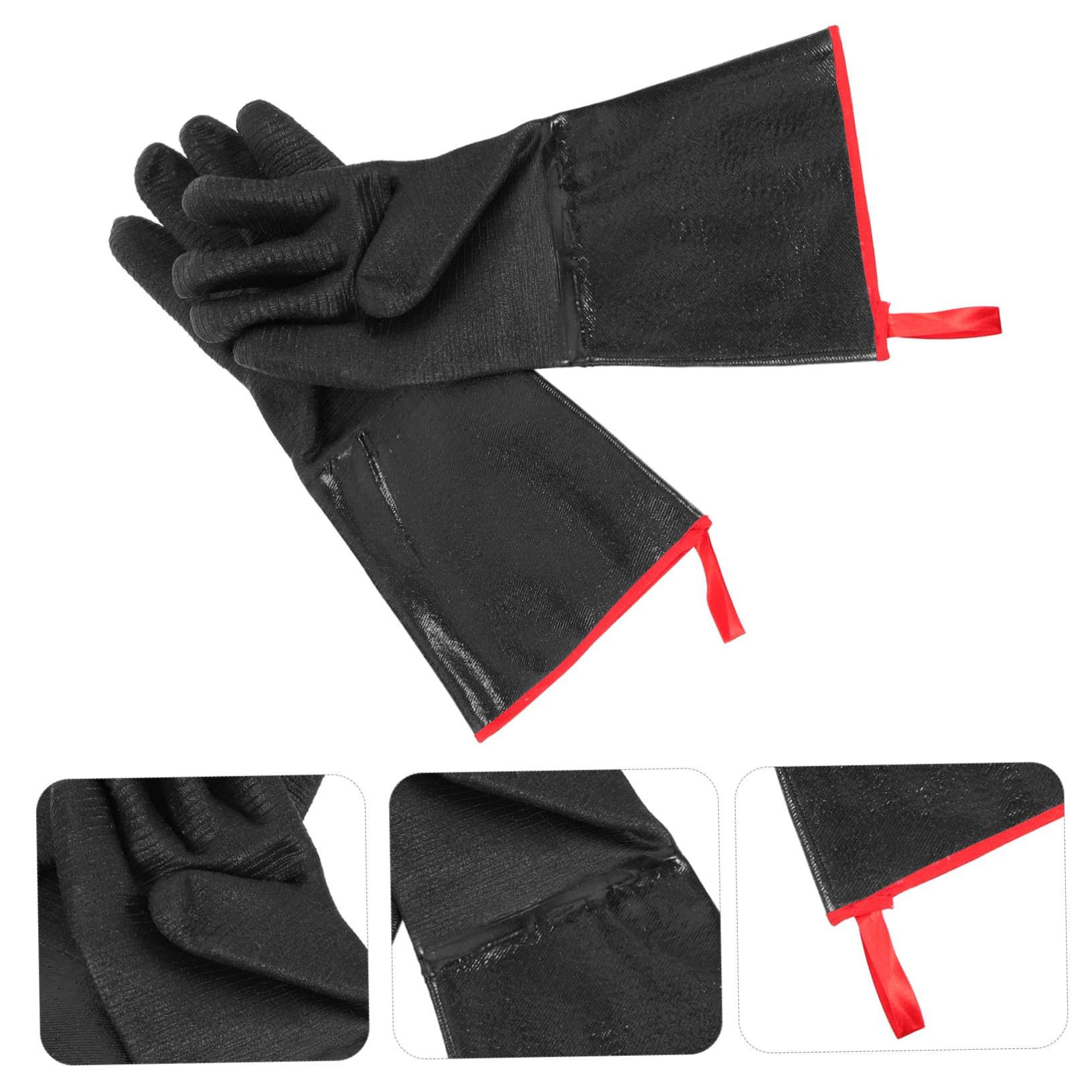 Guantes de Neopreno Resistentes al Calor y Fuego Protectores Scalding para Trabajo Industria Talla Unisex Fáciles de Limpiar y Almacenar
