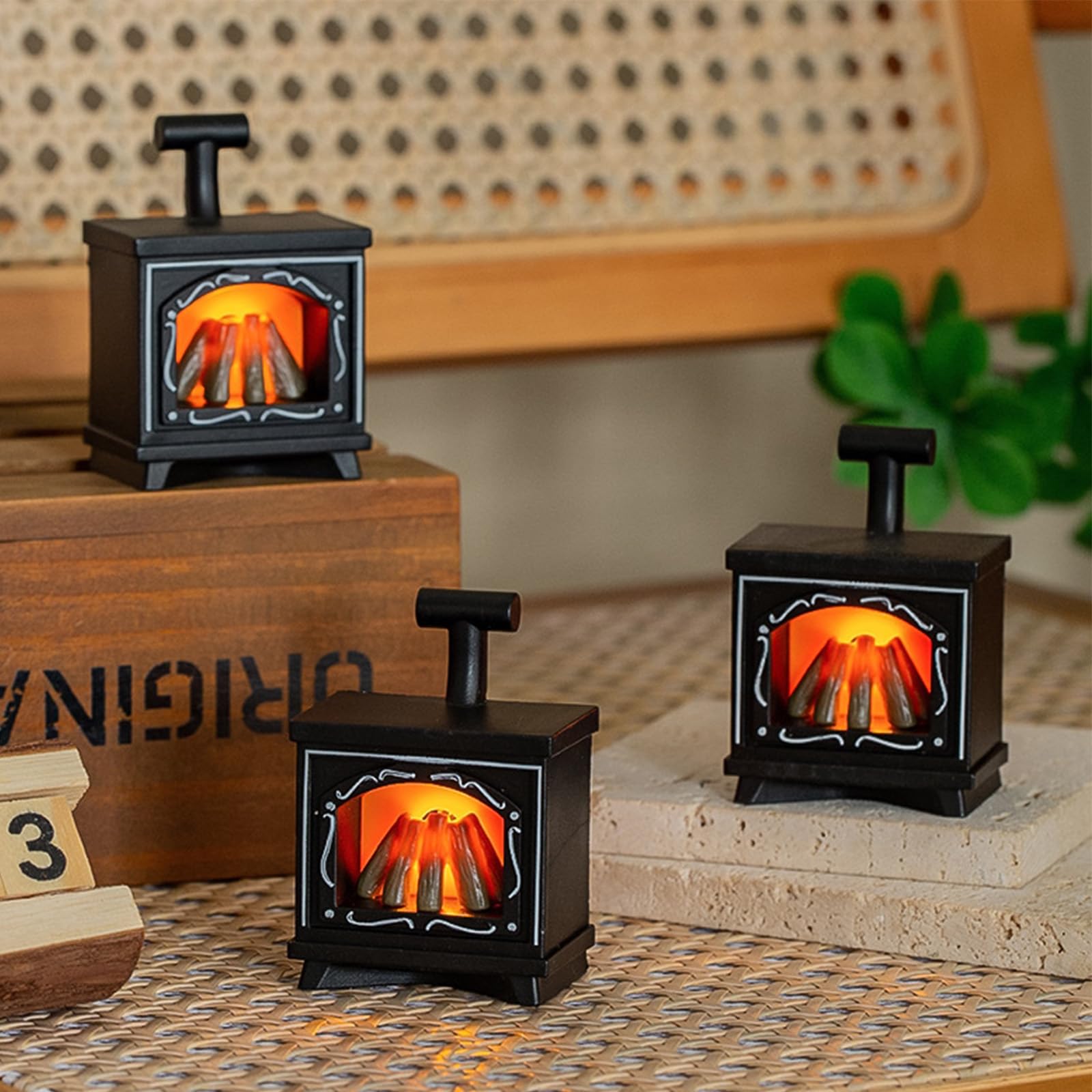 Mini Feu De Camp LED Magique Pour Maison De Poupée - Décoration Lutin & Cheminée De Noël