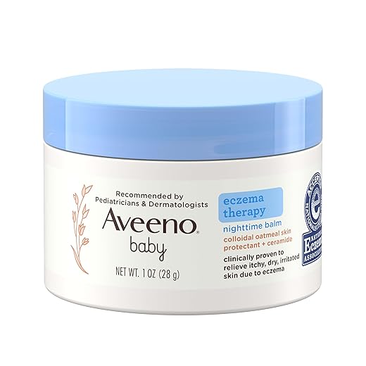 Aveeno Baby Eczema Therapy Nighttime Balm with Colloidal Oatmeal, Travel Size, 1 oz