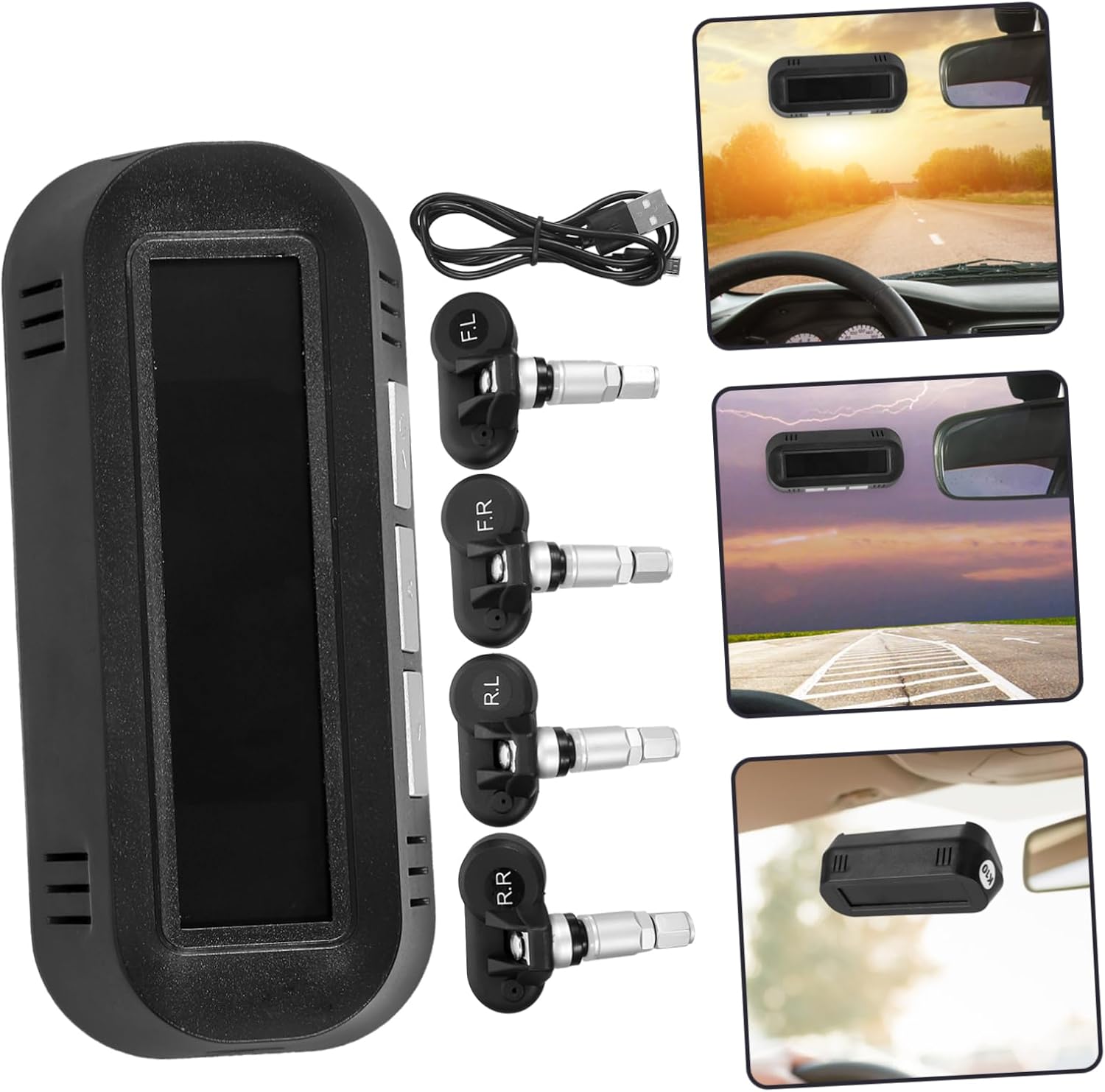 CHILDWEET Solar Tire Pressure Monitor System High Precision Solar-Powered with Color Screen Real Pressure Temperature Data Energy for Cars Rvs