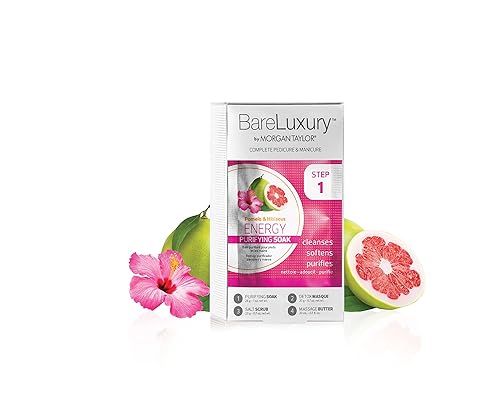 Miniatura 13 de Morgan Taylor BareLuxury - Paquetes completos de pedicura y manicura de 4 pasos, kit completo de cuidado de uñas con remojo, máscara, exfoliante