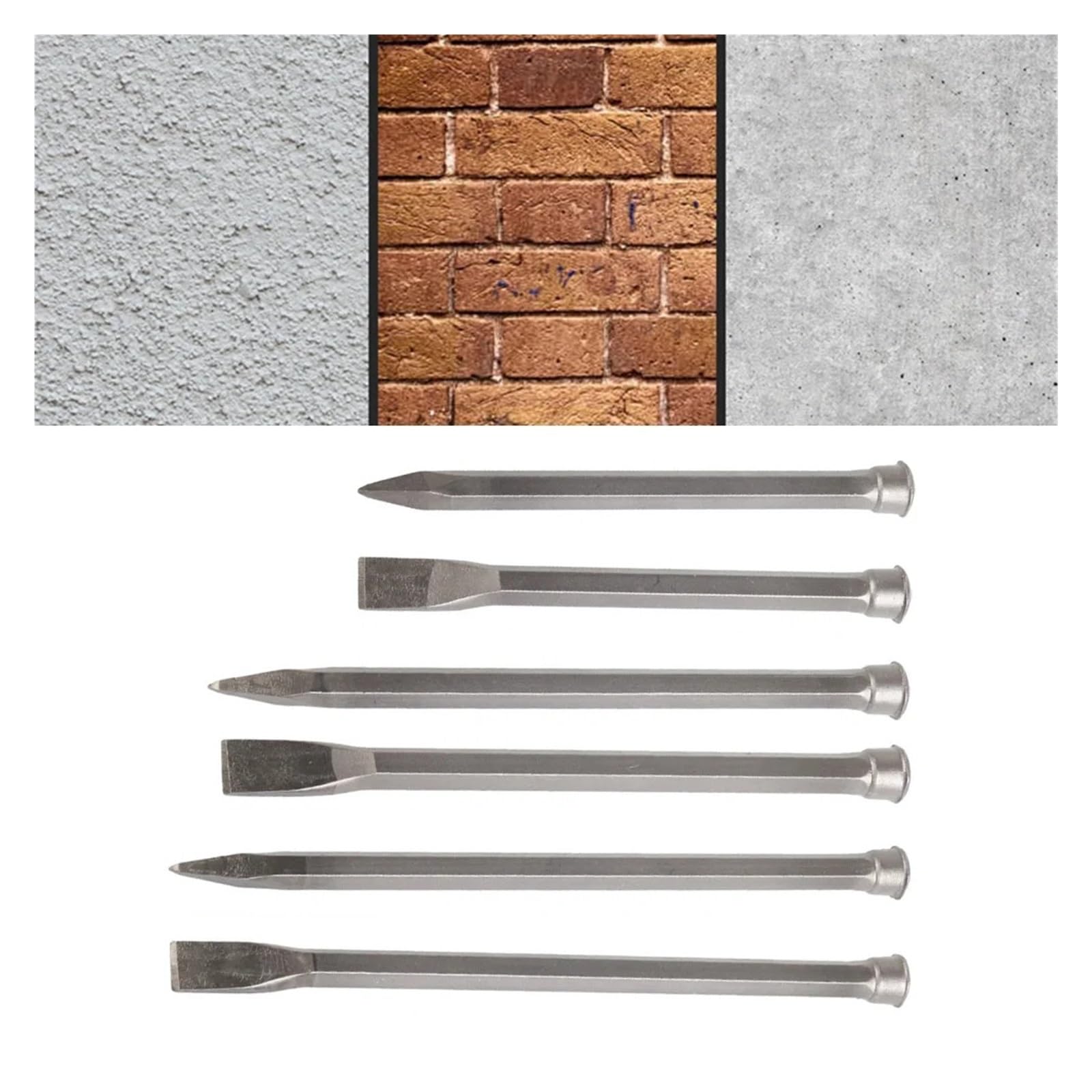 Cincel de aleación dura for tallar piedra, cortes precisos, líneas suaves, pala plana, cincel de acero for hormigón, herramientas manuales.