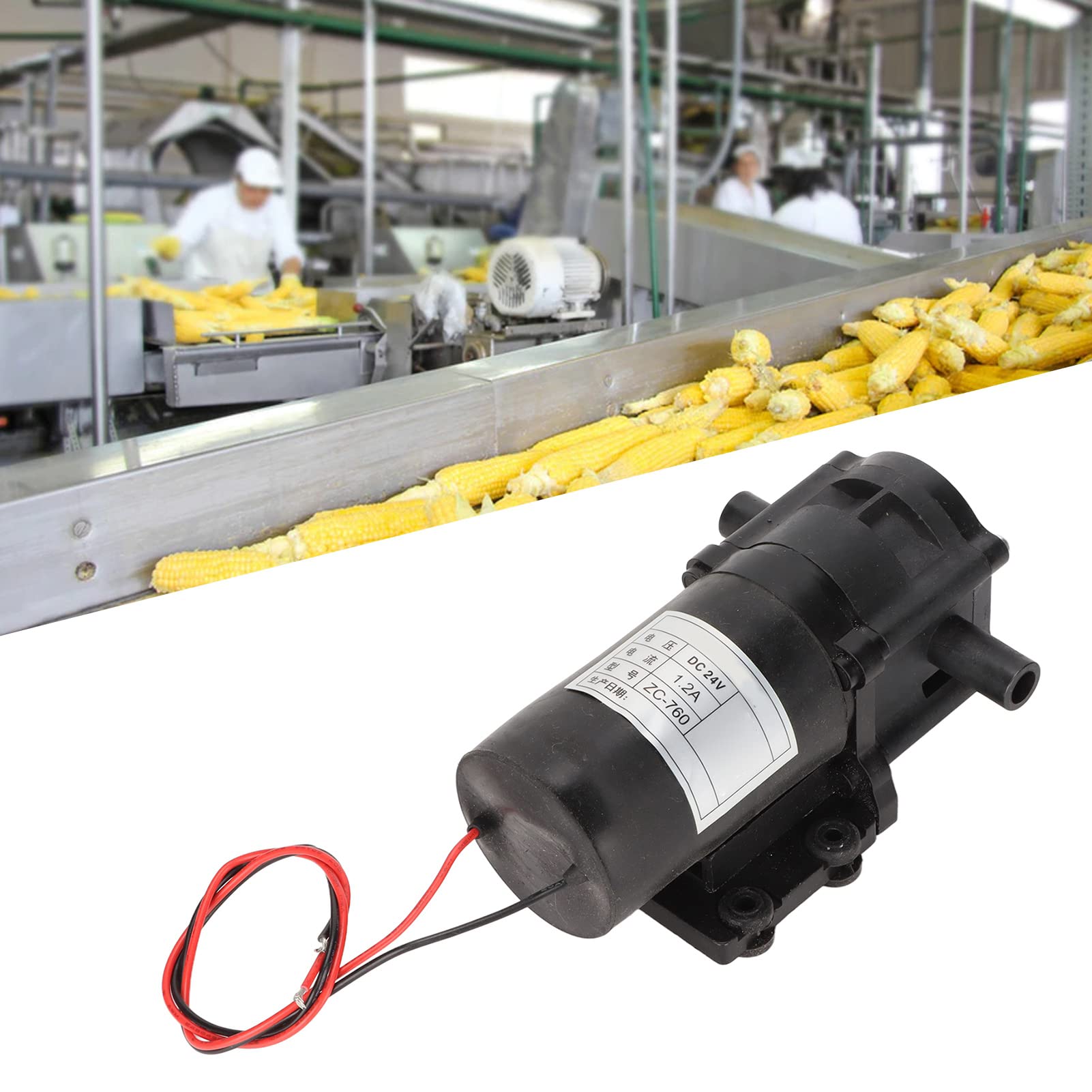 ZC - Bomba de agua para pecera 760, bomba autocebante de alto flujo CC 24 V, bomba de agua de engranajes resistente a altas temperaturas para acuarios y estanques, con caudal de