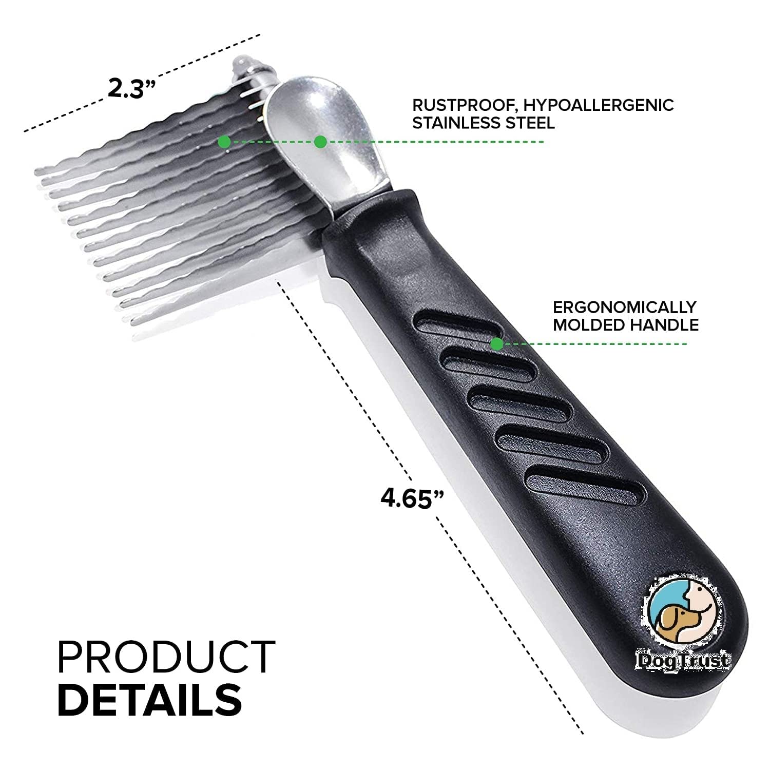 Emily Pets Pet Dematting Fur Rake Comb Brush Tool, 45% OFF