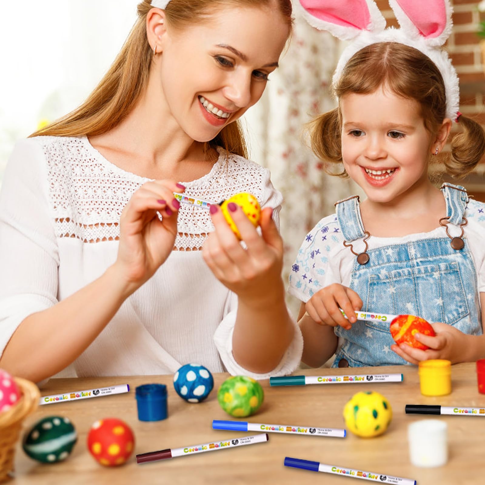 Colozoo Glass And Porcelain Paint Dishwasher Safe - 14 X 20 Ml Glass Paint Incl. Gold, Silver, 4 Glitter Paints And 3 Brushes - Ceramic Painting Set