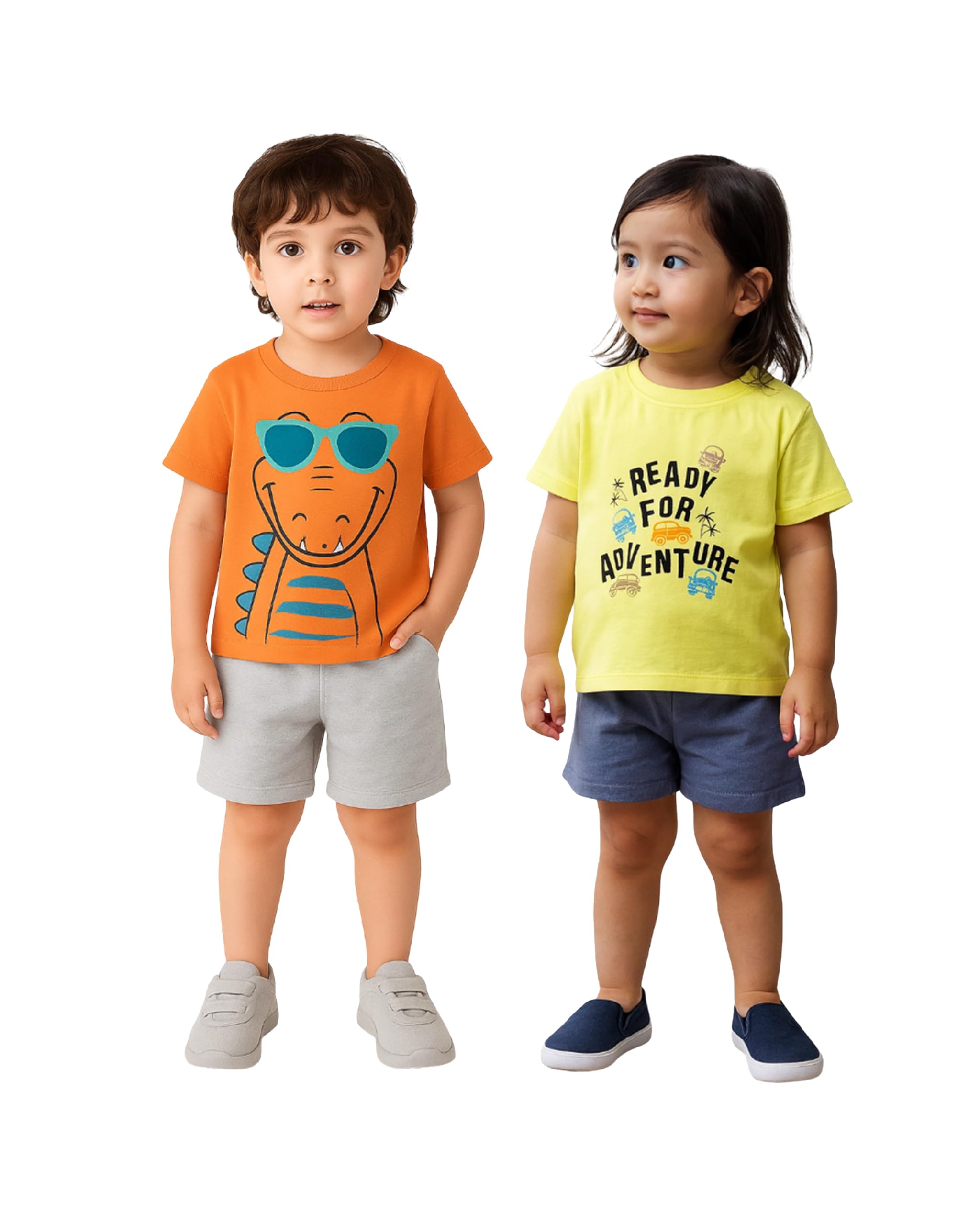 100% Cotton Based Baby Boy & Girls Clothing Set Short Sleeve Kids Clothes Boys & Girls Toddler Short Set.