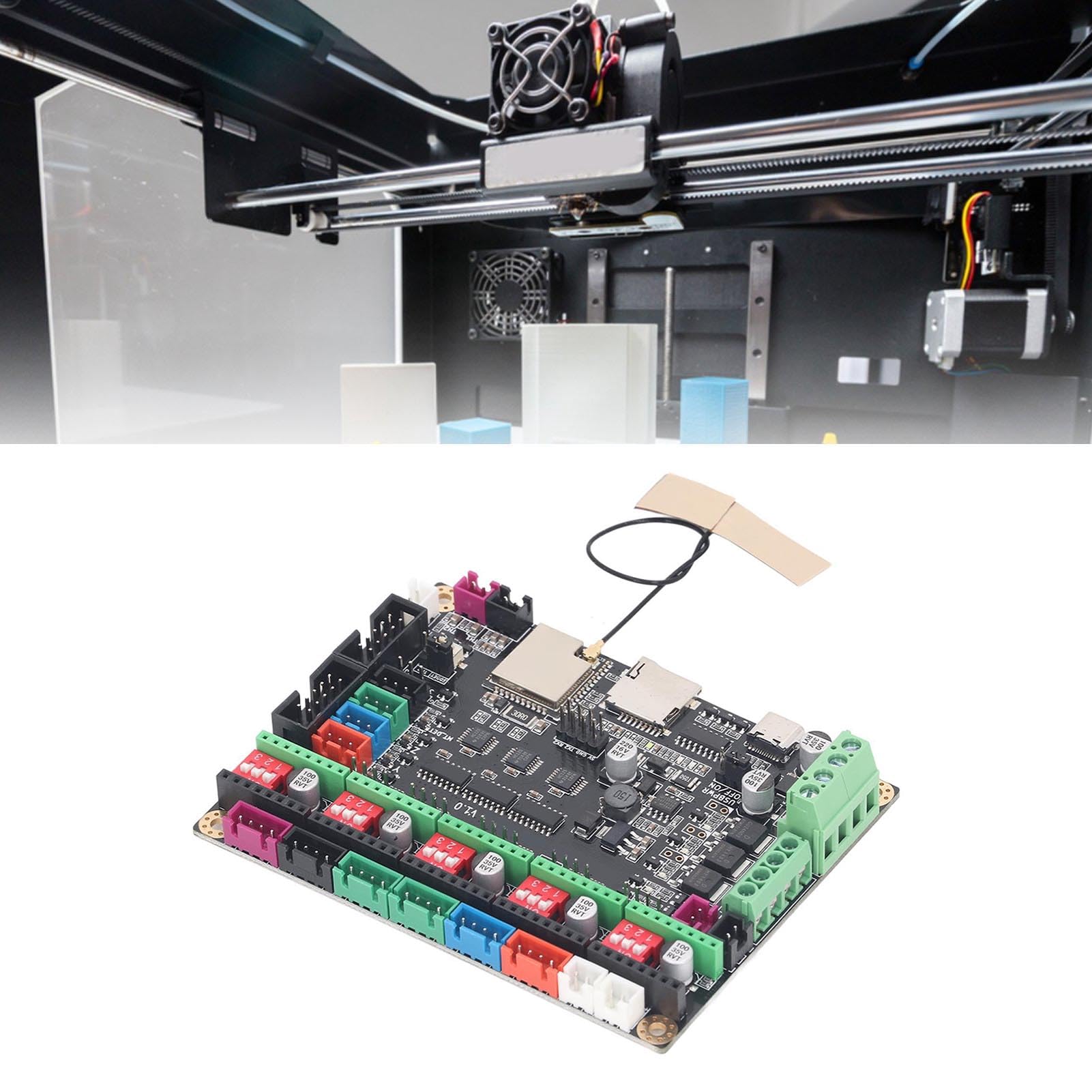 Carte Mère d'imprimante, Carte de Commande d'imprimante 3D Flash DC 12-24 V MKS TinyBee V1.0 8M pour Modification