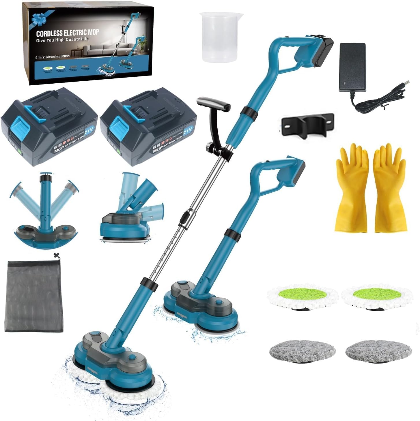 Cepillo Limpieza hogar, 8 in 1 Cepillo electrico Limpieza hogar Cleaning Brush para baño, Tina, Cocina, Piso
