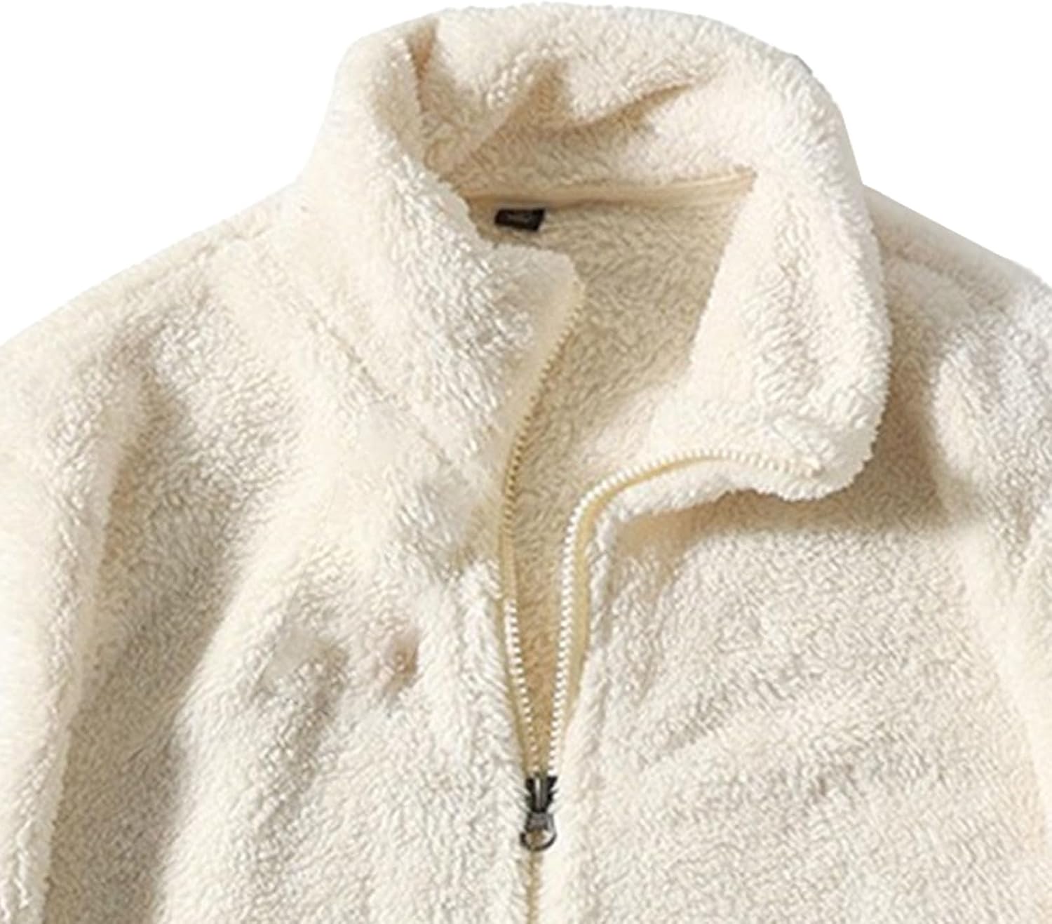 Maiyifu-GJ Men's Long Sleeve Full Zip Fleece Jackets Soft Warm Fuzzy Jacket Casual Lightweight Spring Fall Thermal Coat