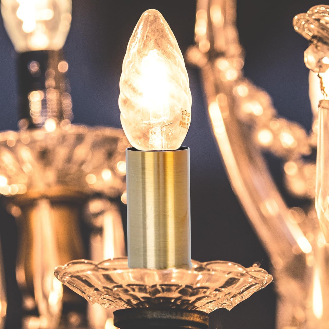 10Pcs Flanging Sleeve for Crystal Chandelier Accessories Lamp Base Sleeve for European Retro Chandeliers Heat Resistant Lighting Parts Replacement Candle Covers
