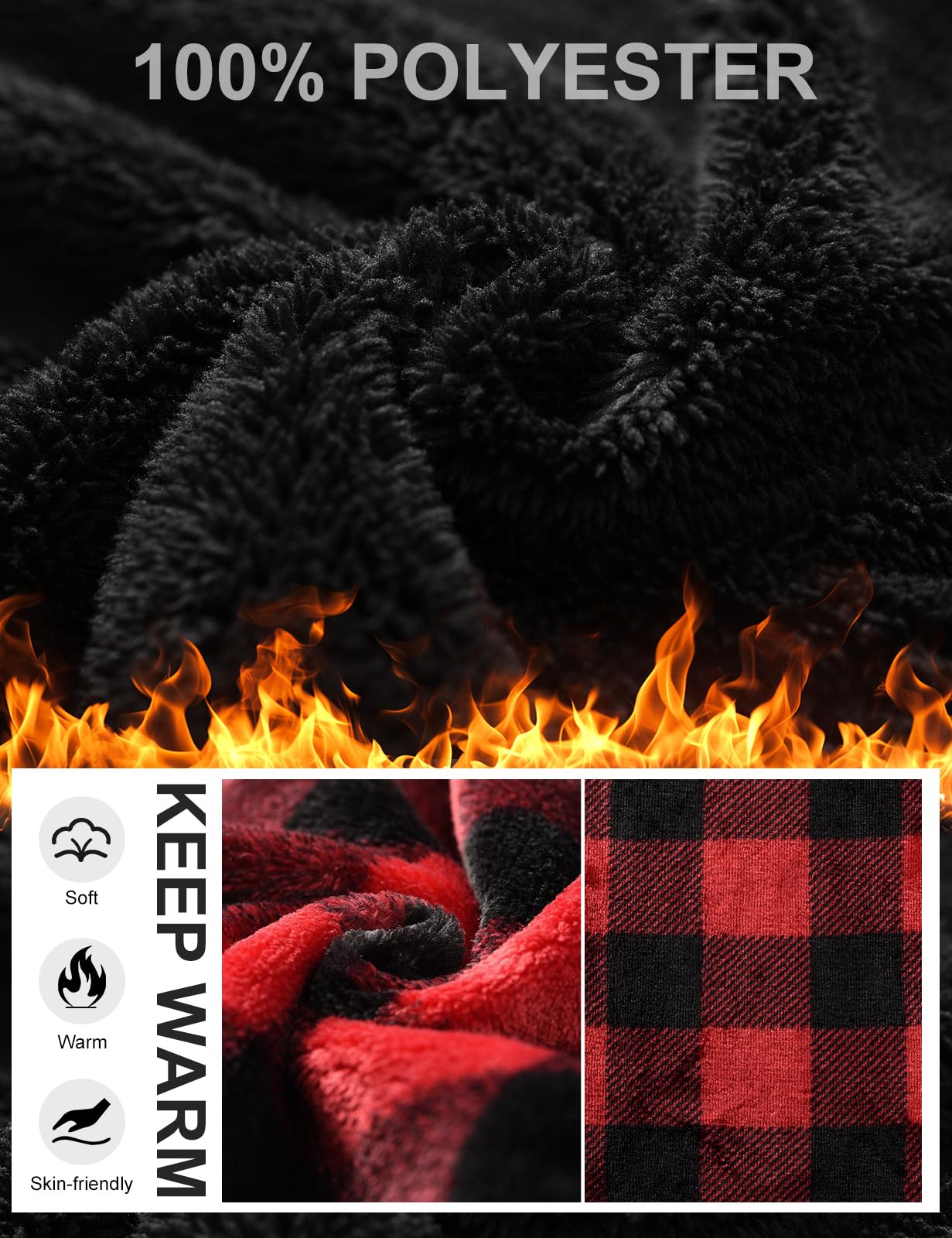 Niwicee Pigiama Invernale Pigiami Due Pezzi da Donna Pile Set Invernale in Velluto Felpa Pigiama Natalizio Morbido Lounge Nightwear per Inverno con Felpa e Pantaloni