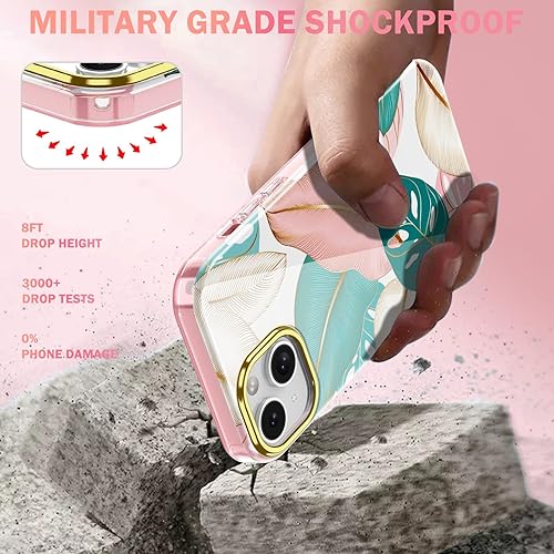 Miniatura 3 de STERKER Para iPhone 13 Mini Caso, Con Protector De Pantalla Delgado A Prueba De Golpes TPU+Marco Delantero De Plástico Duro Parachoques Funda