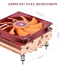Thermalright AXP-90 X47 Full Copper Low Profile CPU Air Cooler with Quite 90mm TL-9015R PWM Fan, 4 Heat Pipes, 47mm Height, for AMD AM4/Intel LGA 1150/1151/1155/1156/1200 gallery image