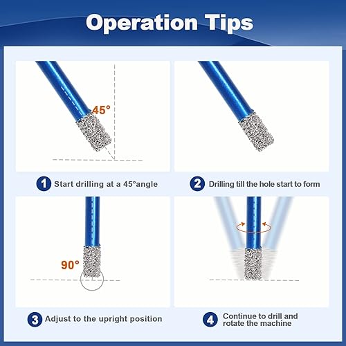 Miniatura 6 de Juego de brocas de núcleo de diamante, sierra de diamante de 6825351.969 in y para baldosas de porcelana, perforación de granito de mármol de
