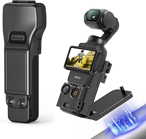AMAZEAR Combo de soporte de montaje magnético y cubierta protectora de lente cardán para DJI Osmo Pocket 3, accesorios actualizados Pocket3 Super