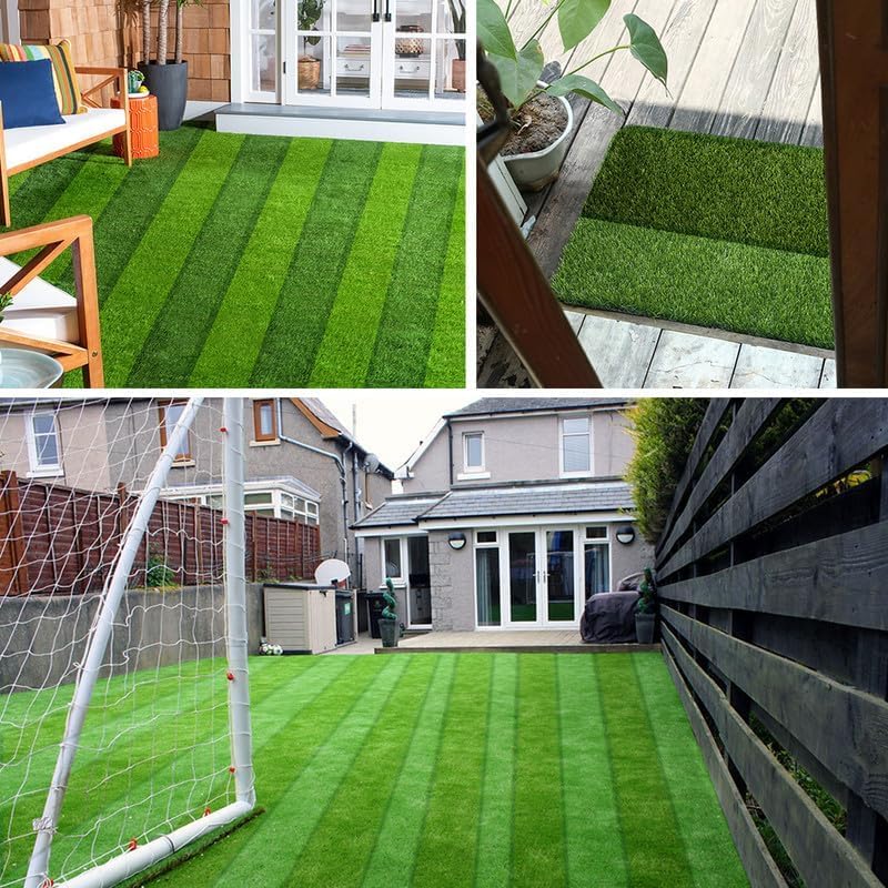 Image of Petgrow Artificial Grass Turf 1FTX1FT, 0.8 Inch High Density Synthetic Grass,Indoor Outdoor Runner Rug Grass with Drain Hole for Dog Garden Backyard Patio Balcony Entryway Landscape Decoration