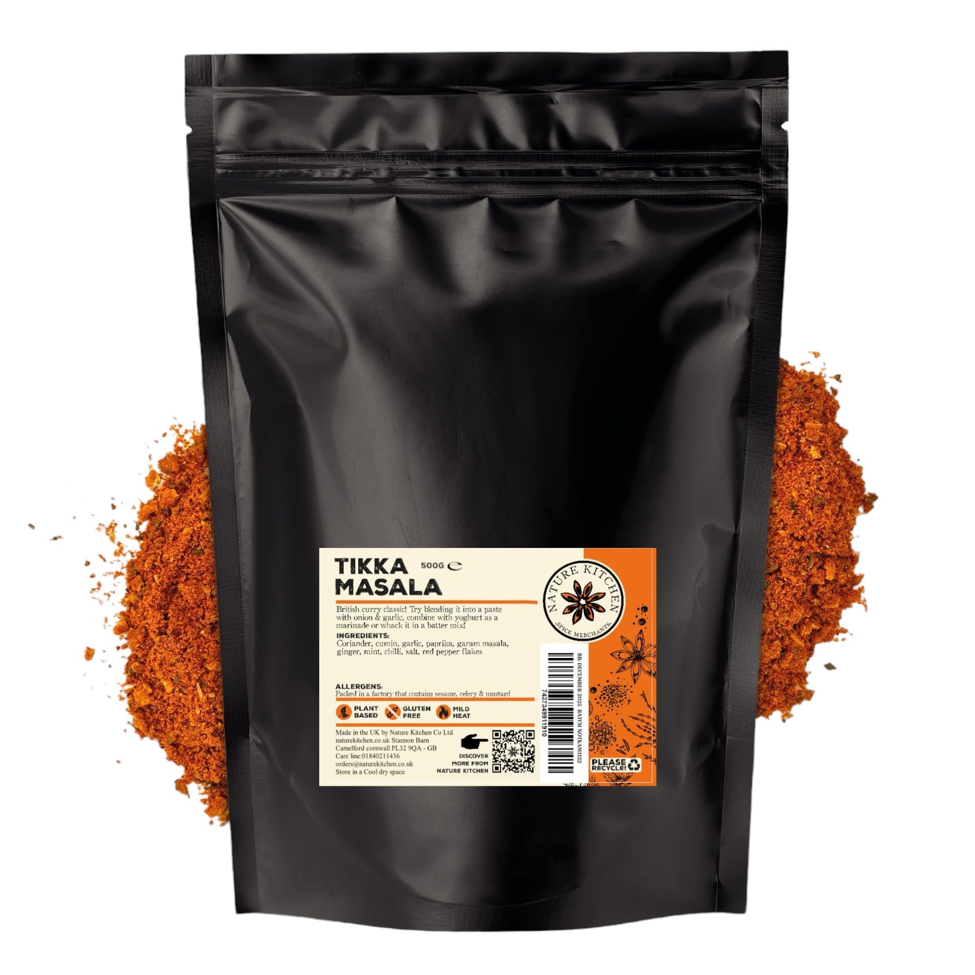 Nature Kitchen Shawarma Seasoning 500g Mild, Premium Middle Eastern Spice Blend, Gluten Free, Vegan Seasoning for Kebabs, Chicken, Wraps, Marinades and Everyday Cooking — view 60