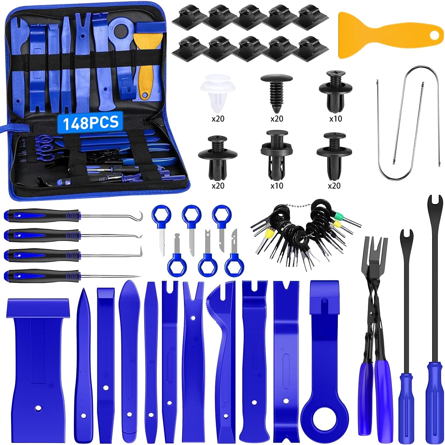 YESDEX Trim Removal Tool, 148PCS Car Panel Removal Tool Kit, Automotive tools & equipment, Auto