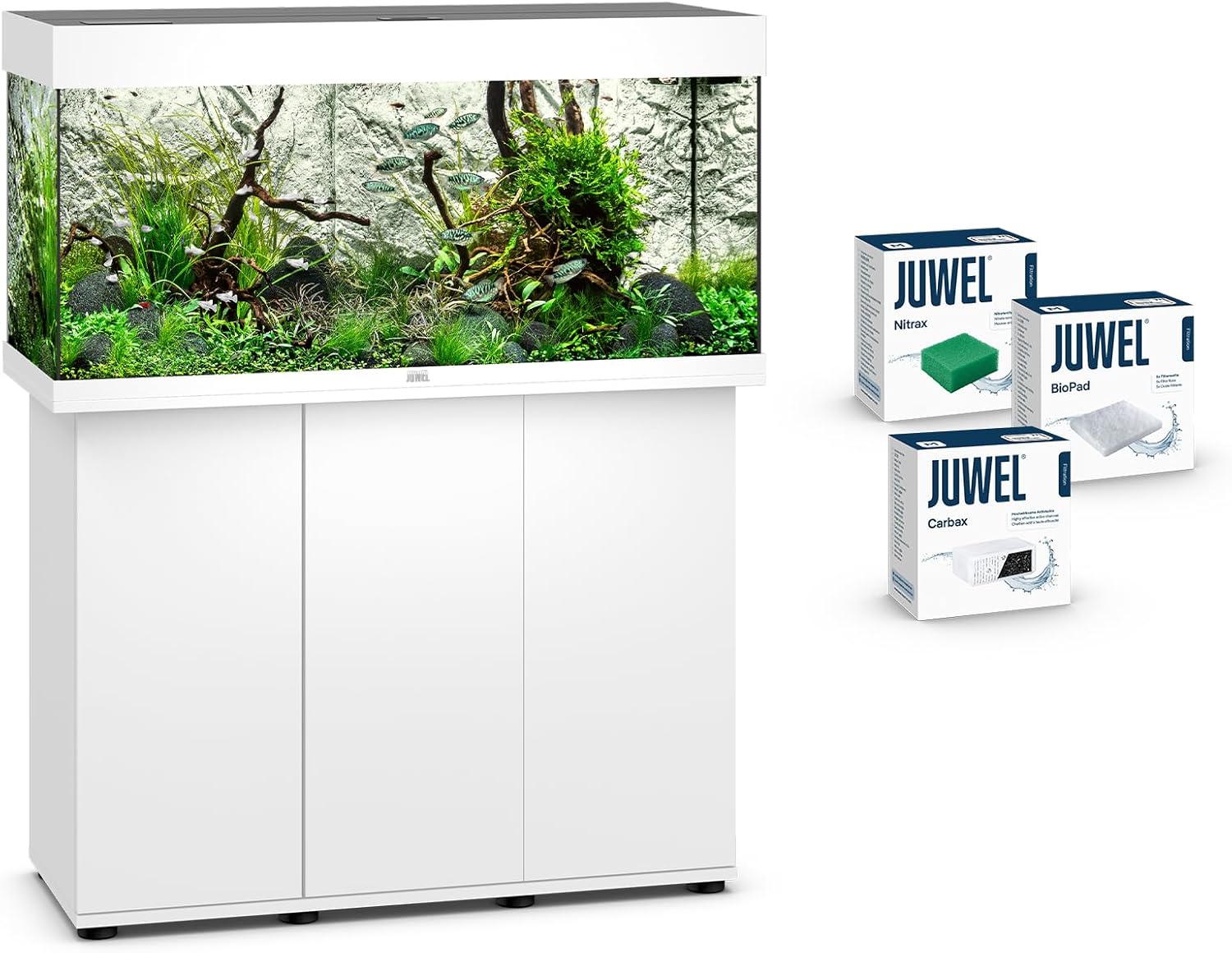 JUWEL Aquarium Rio 180 Kombination Weiß Premium Bundle