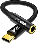 ENVEL USB C à 3.5mm Adaptateur casque Jack, 2 Pack Type C à Aux Audio Dongle Cable Cord Compatible avec iPhone 17 16 15 Pro Max Samsung Galaxy S25 S24, iPad Pro M2 M3 M4, Google Pixel 7 8