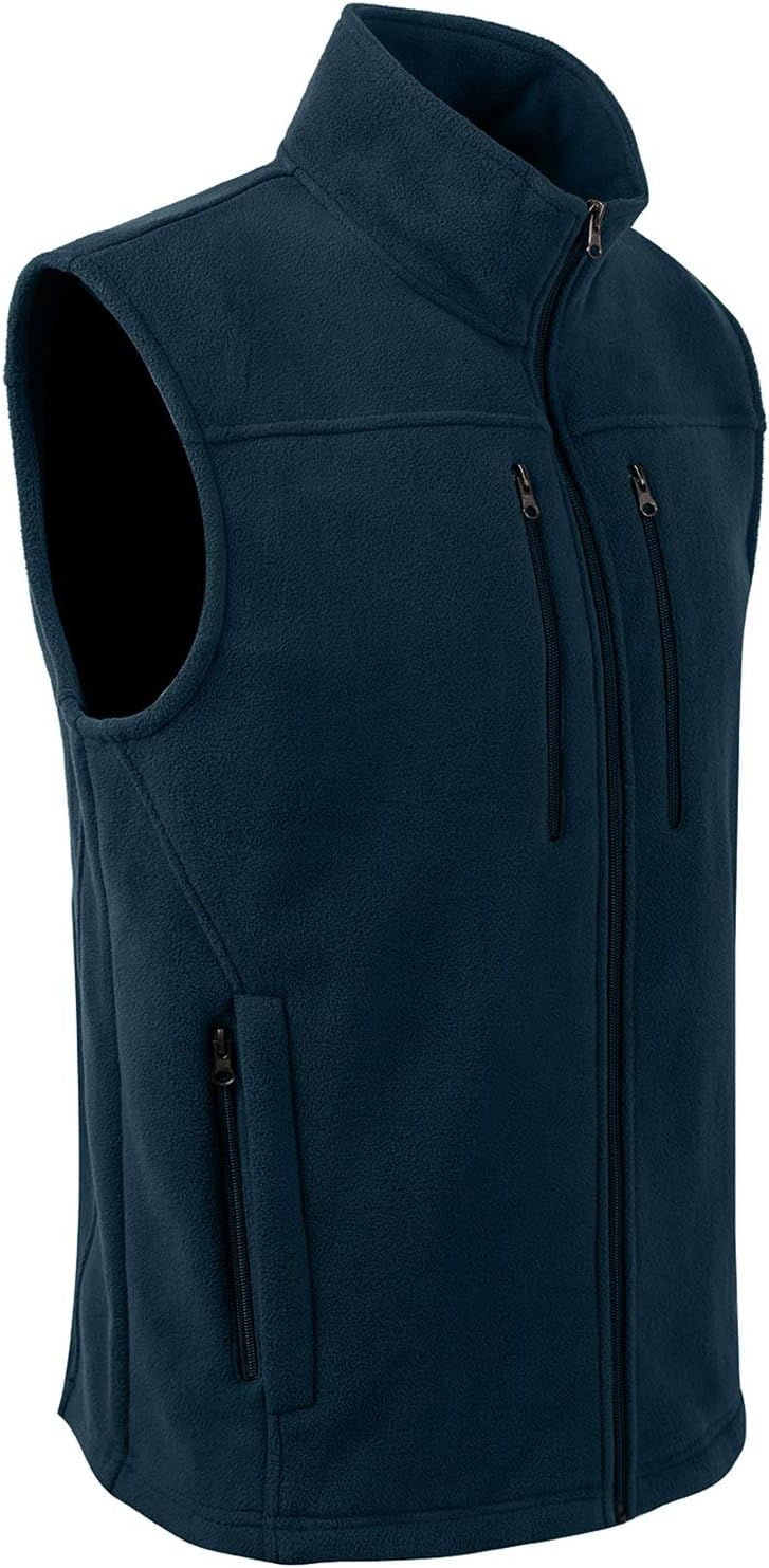 MOHEEN Men's Fleece Vest Outdoor Full Zip Softshell Sleeveless Jacket with Pockets - Image 5