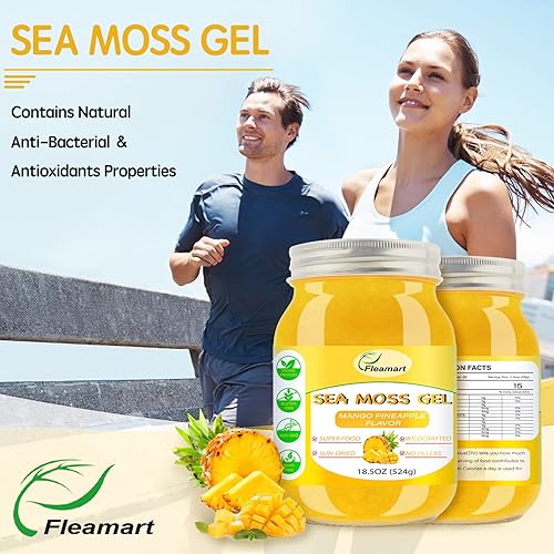 Miniatura 6 de Gel orgánico de musgo marino de 18.5 onzas de gel orgánico crudo irlandés silvestre Seamoss Gel Vegano Superalimento Apoyo Vitaminas Minerales,