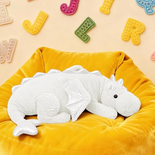 Miniatura 80 de ARELUX Peluche grande de dragón de 36 pulgadas, suave peluche de pterosaurio verde, almohada gigante de dinosaurio mullido con alas para amigos