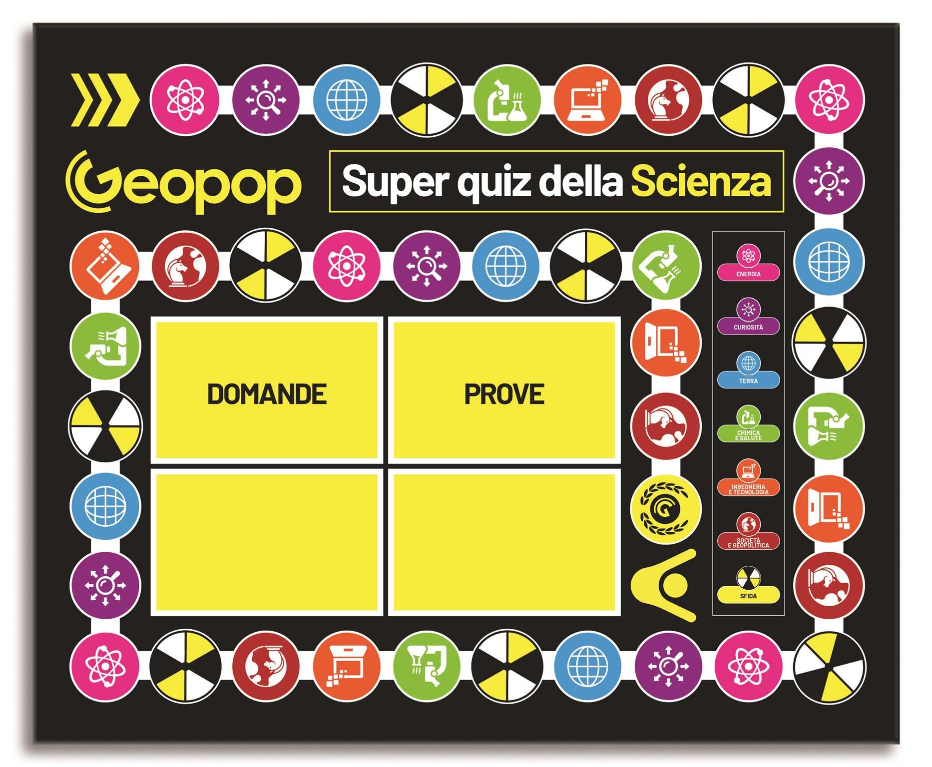 Clementoni x Geopop - Il Super Quiz della Scienza, Gioco Scientifico per Bambini 10+ Anni, Gioco di Società a Tema Scientifico, 2-6 Giocatori, Made in Italy, Lingua Italiana, 19431
