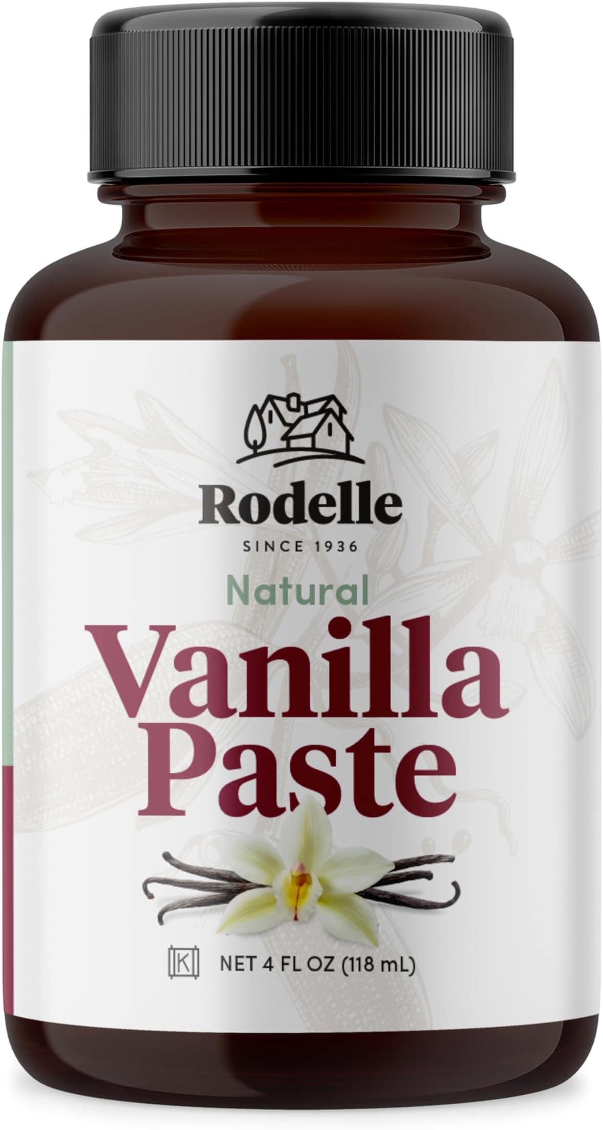 Rodelle Paste, Vanilla, 4 Fl Oz (Pack of 1)