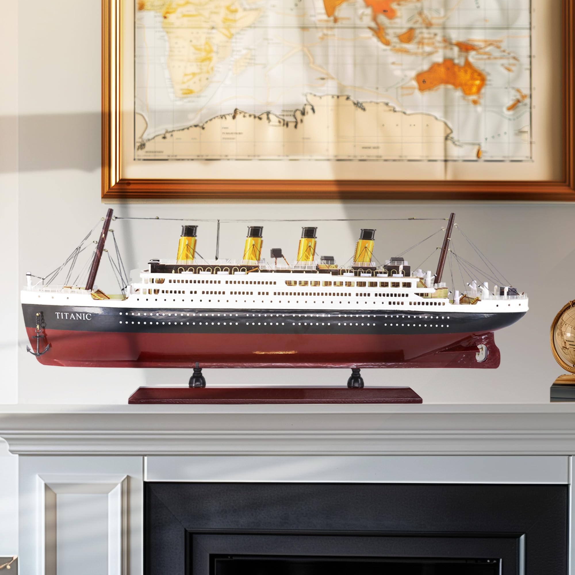 Amazon.com: NAUTIMALL Titanic 24inch Wooden Ship Model Home Decor