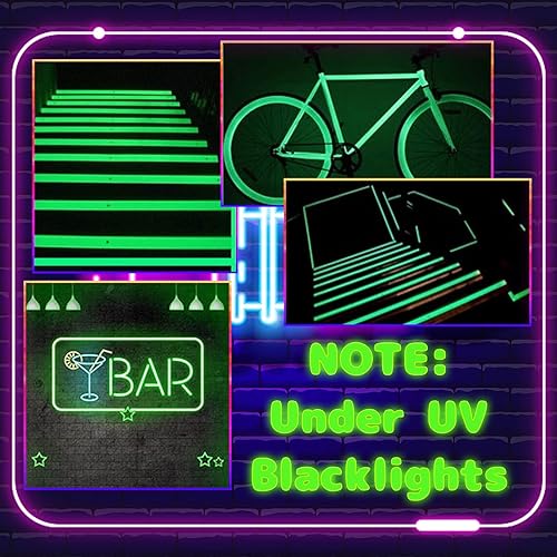 Miniatura 5 de 6 rollos de cinta de tela Gaffer de neón, 6 colores de cinta reactiva con luz negra UV, fluorescente UV que brilla en la oscuridad, cinta adhesiva