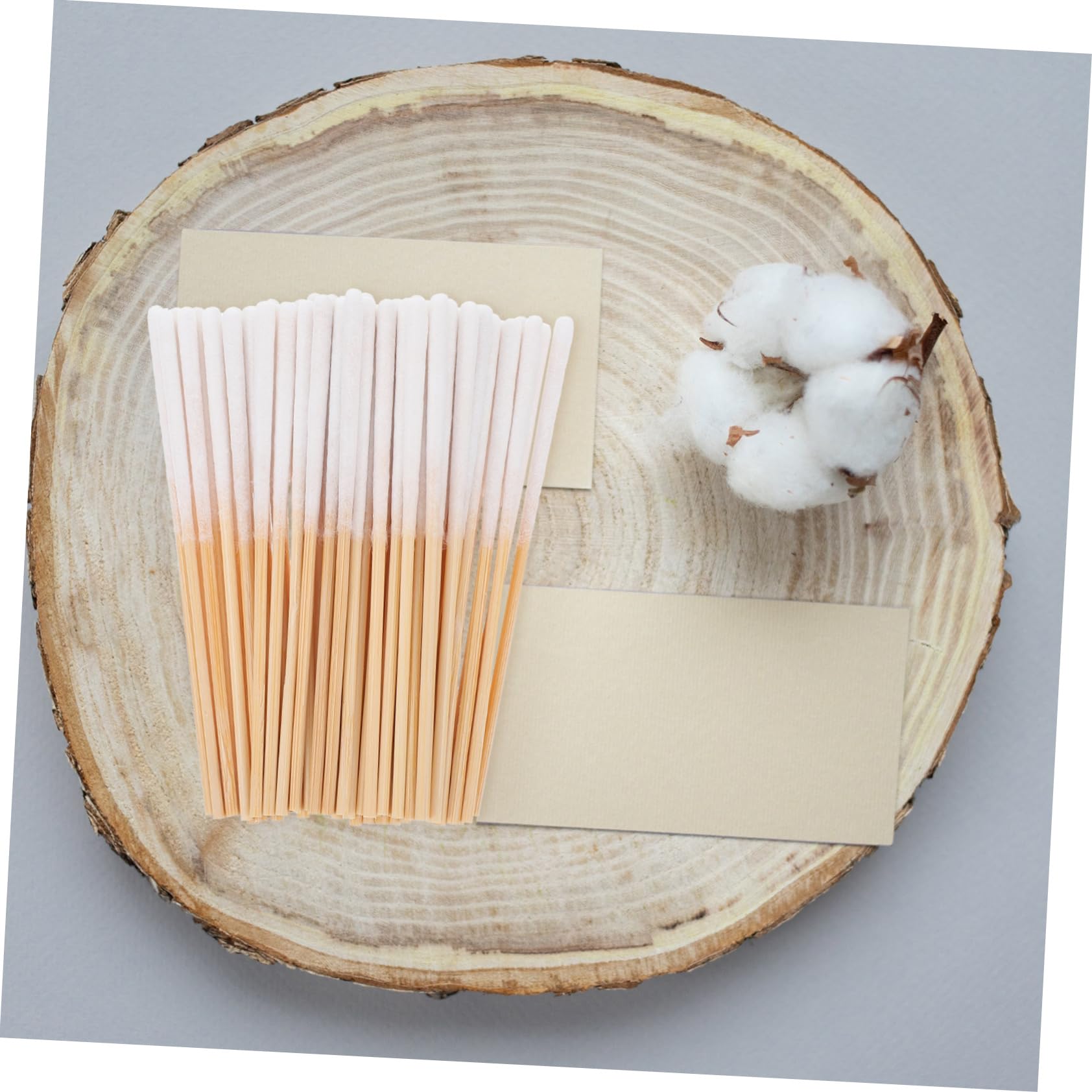Gatuida Pole Cotton Swab 300pcs Set for Beauty Gentle Cotton Tip Wooden Handle
