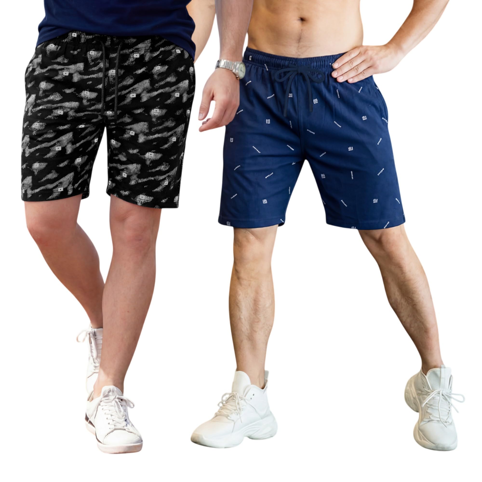 FEEL TRACK Men Cotton Regular Fit Shorts-picture-12