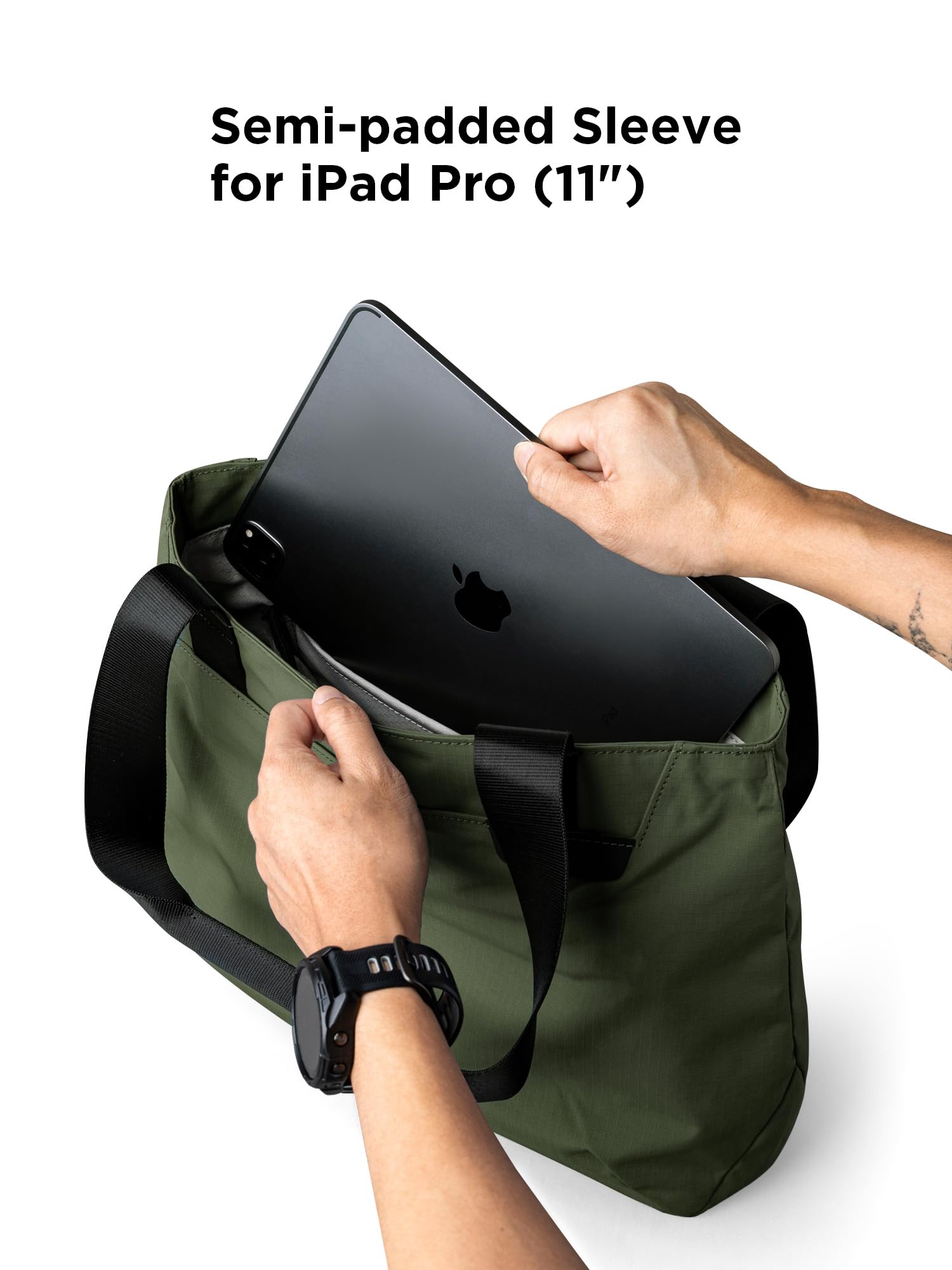 ALPAKA Elements Tote 9L – mała torba na ramię do dojazdów do pracy i szkoły, pasuje do laptopa 27.9 cm / iPada Pro, składana, wodoodporna