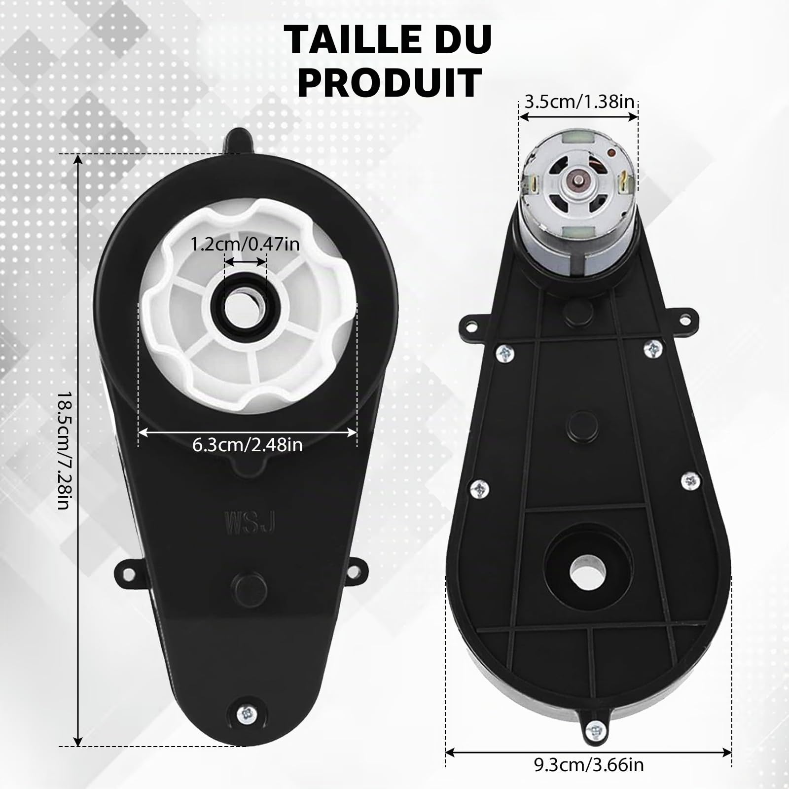 Lot de 2 moteurs électriques RS550 12 V 40 000 tr/min - Pour voiture d'enfant - Pièces de rechange