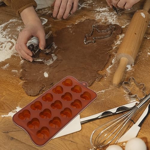 Miniatura 9 de UPKOCH Molde de silicona para chocolate en forma de corazón, molde de gelatina para fondant, molde de gelatina de gomita, jabones para galletas,